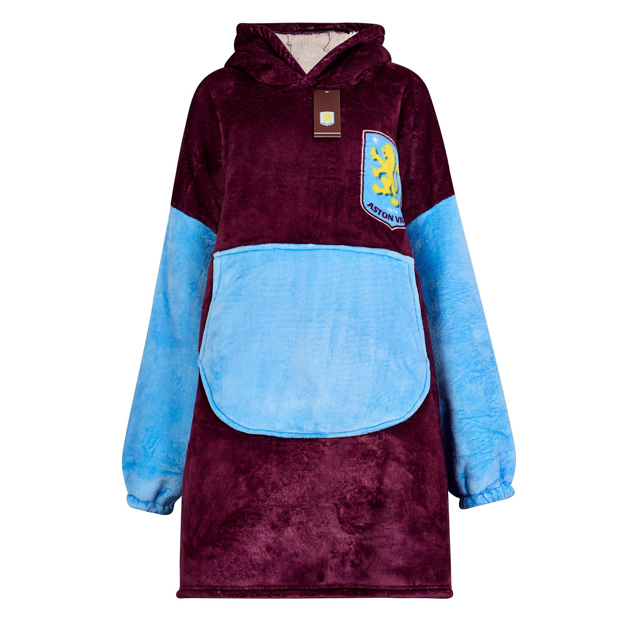 Aston Villa FC - Team - Football Officially Licensed Sherpa Fleece Hoodie for Adults - 7