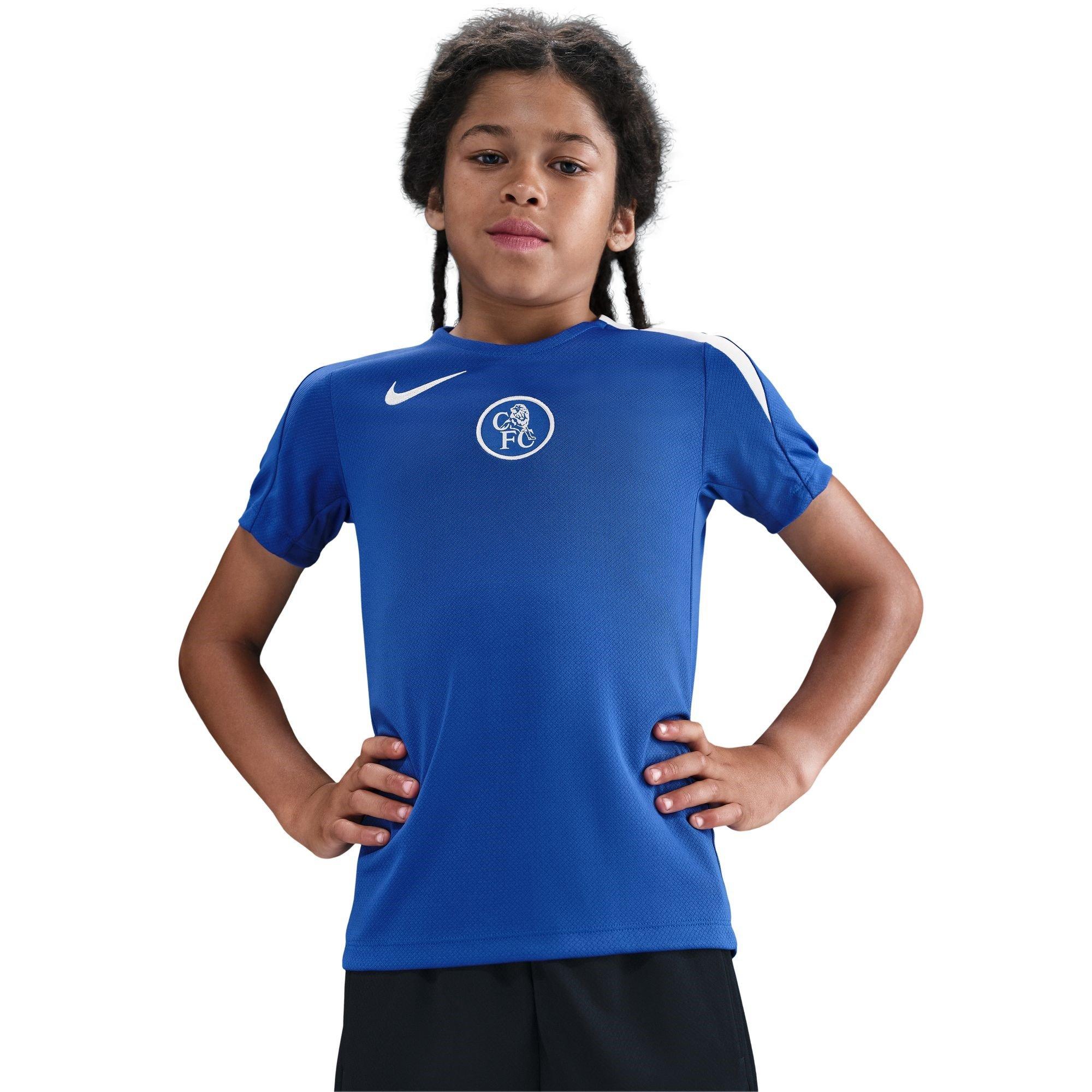 Nike Boys Chelsea Strike Top 2025 2026 Juniors - Blue/Silver - 13 (XL)