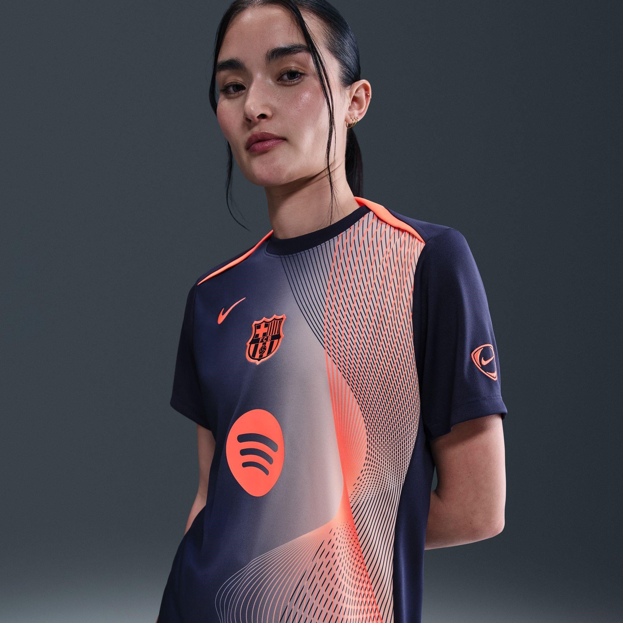 Blue/Orange - Nike - Barcelona Third Pre Match 2025 2026 Shirt Womens - 1