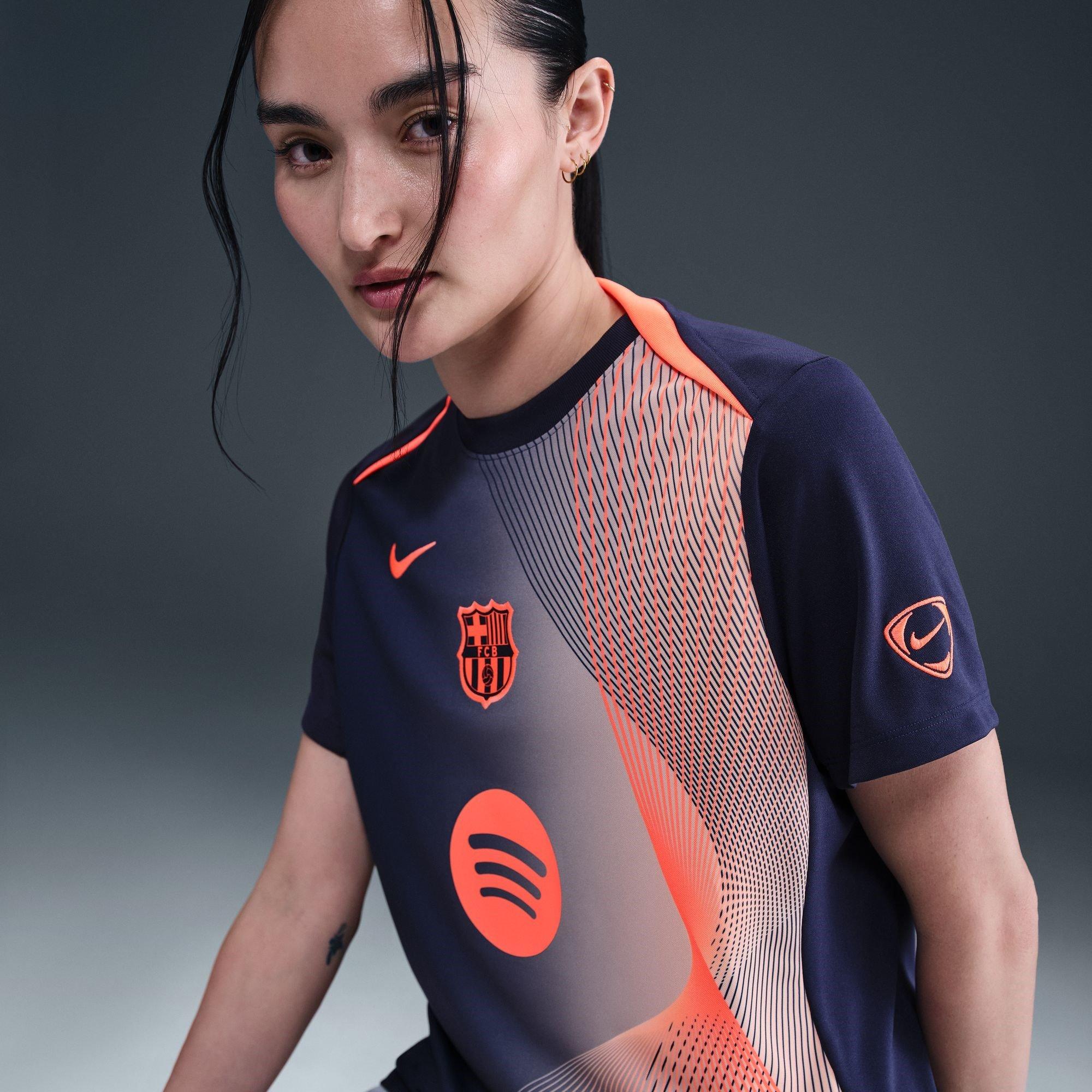 Blue/Orange - Nike - Barcelona Third Pre Match 2025 2026 Shirt Womens - 3
