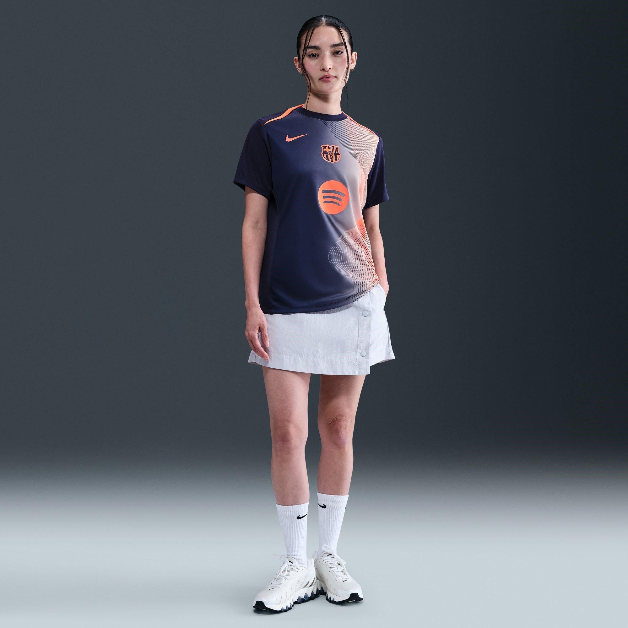 Blue/Orange - Nike - Barcelona Third Pre Match 2025 2026 Shirt Womens - 5