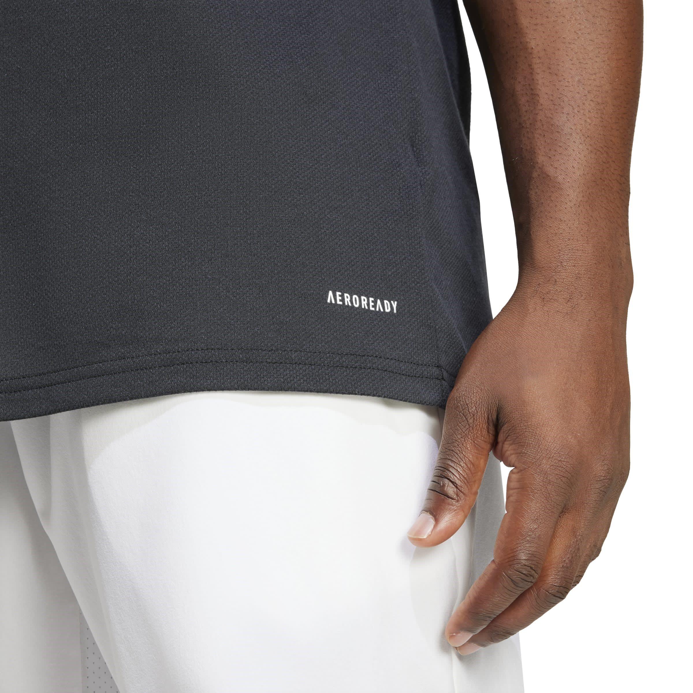 Black/White - adidas - Performance Polo Shirt - 4