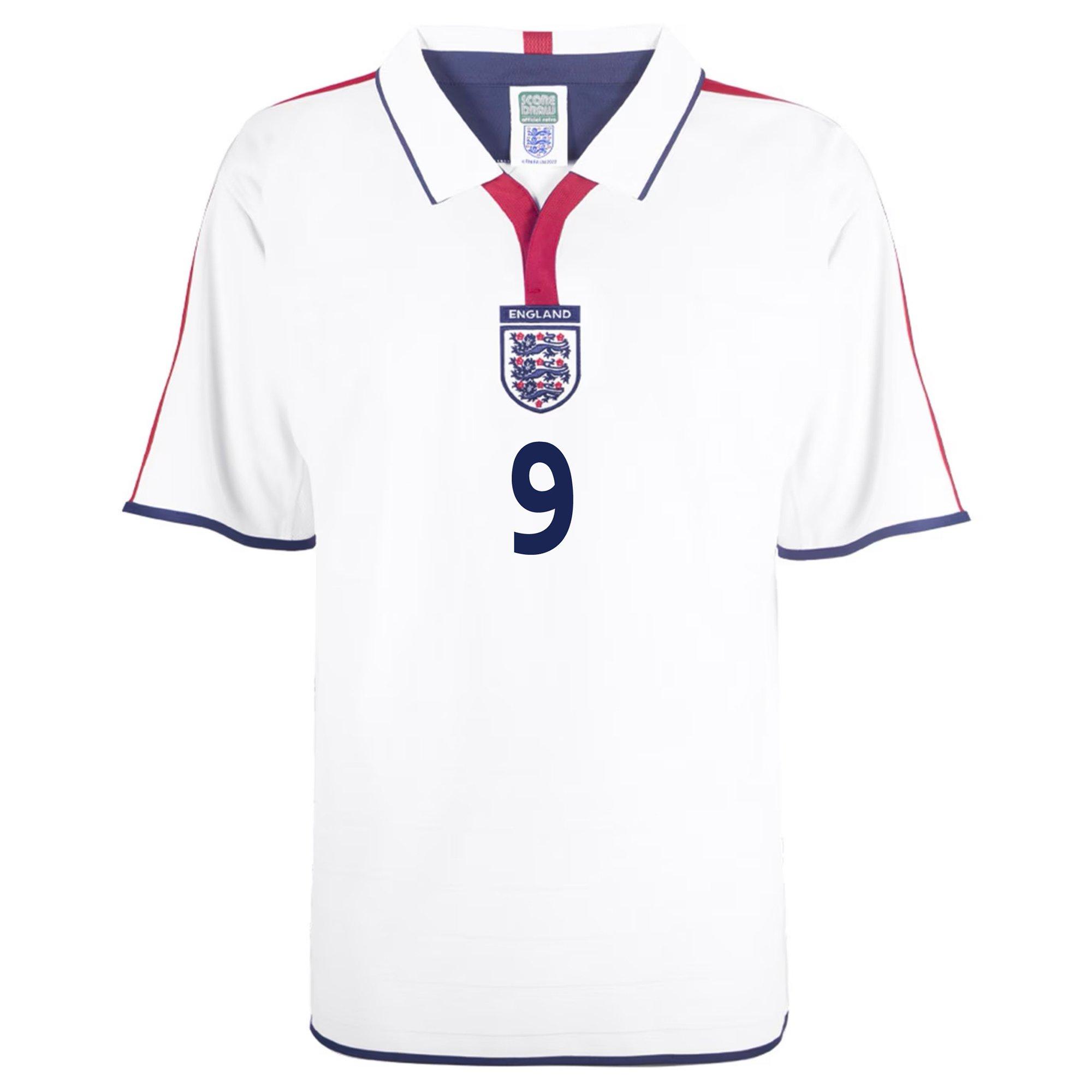 Rooney 9 - Score Draw - SD England Retro Home Shirt 2004 Adults - 2
