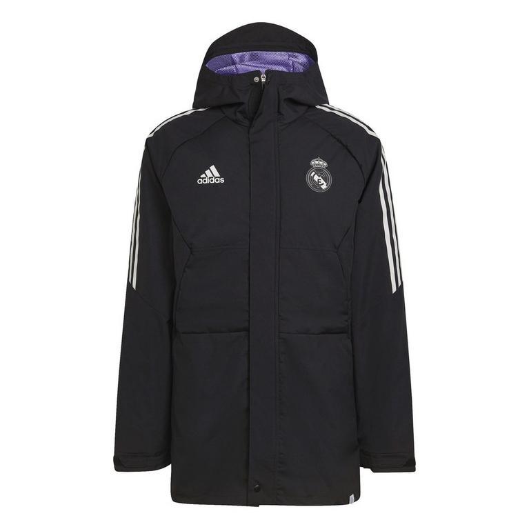 Noir - adidas - Real Madrid Stadium Parker Jacket Mens - 1