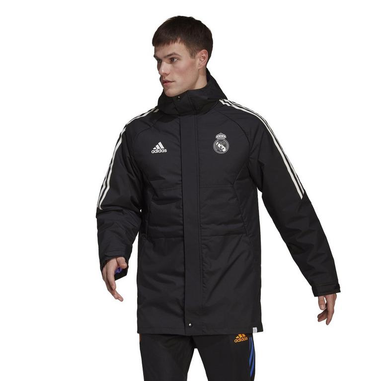 Noir - adidas - Real Madrid Stadium Parker Jacket Mens - 2