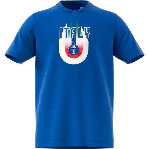 Blue - adidas - Kids' Italy Tee Crew Neck T-Shirt - 1