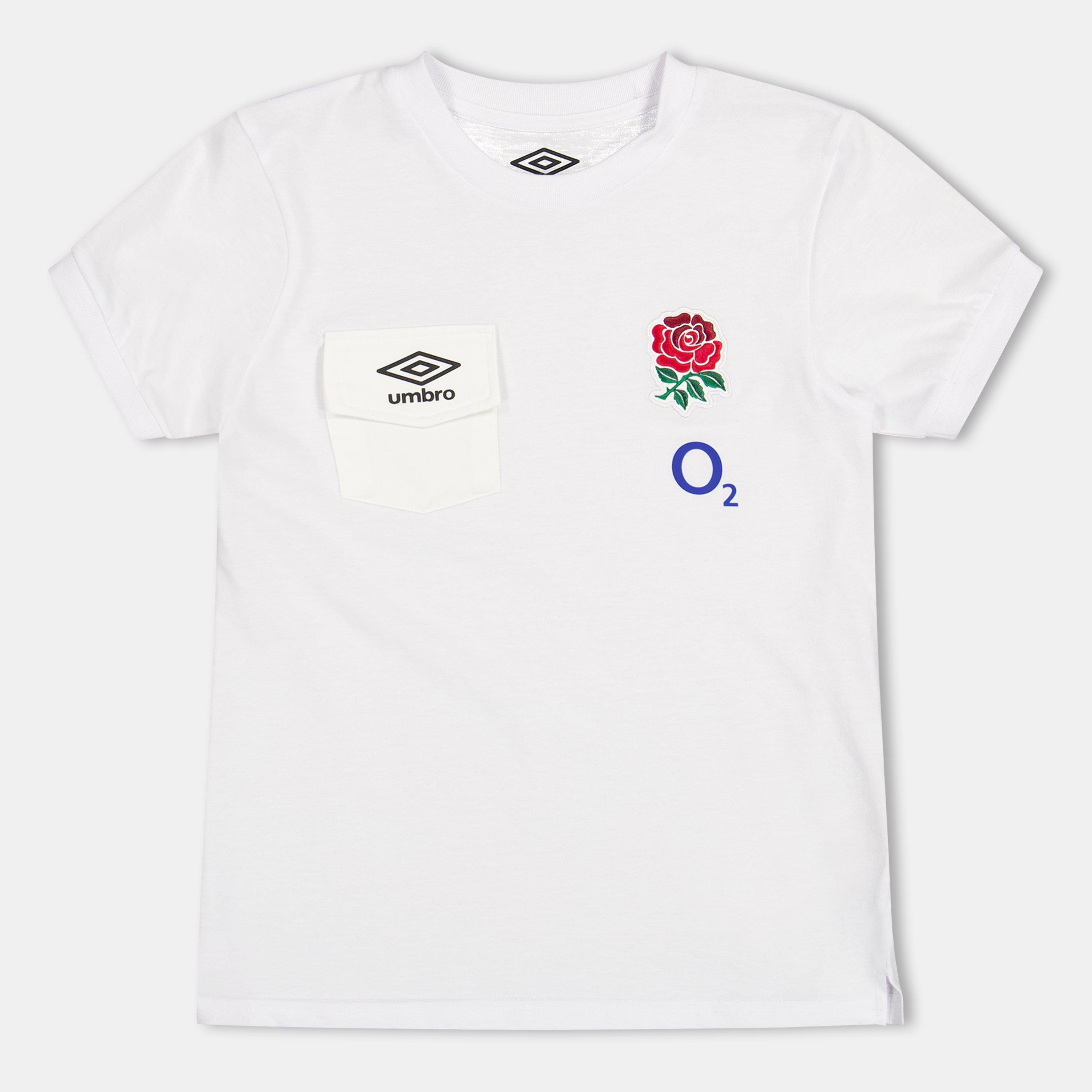 Sjajno Bijelo - Umbro - England Rugby Presentation T-Shirt Juniors 2024 - 1