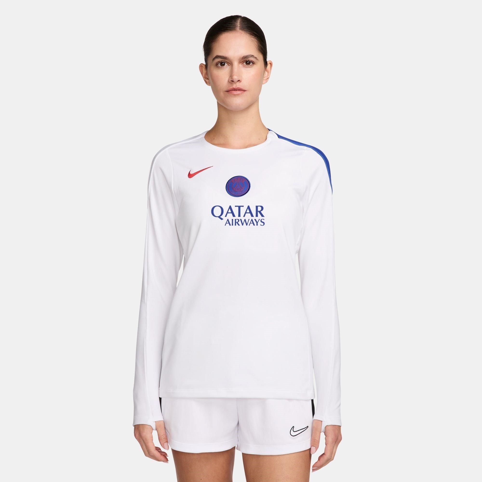 Nike Women's Psg Strike Crew Top 2025 2026 - White/Blue - 12 (M)