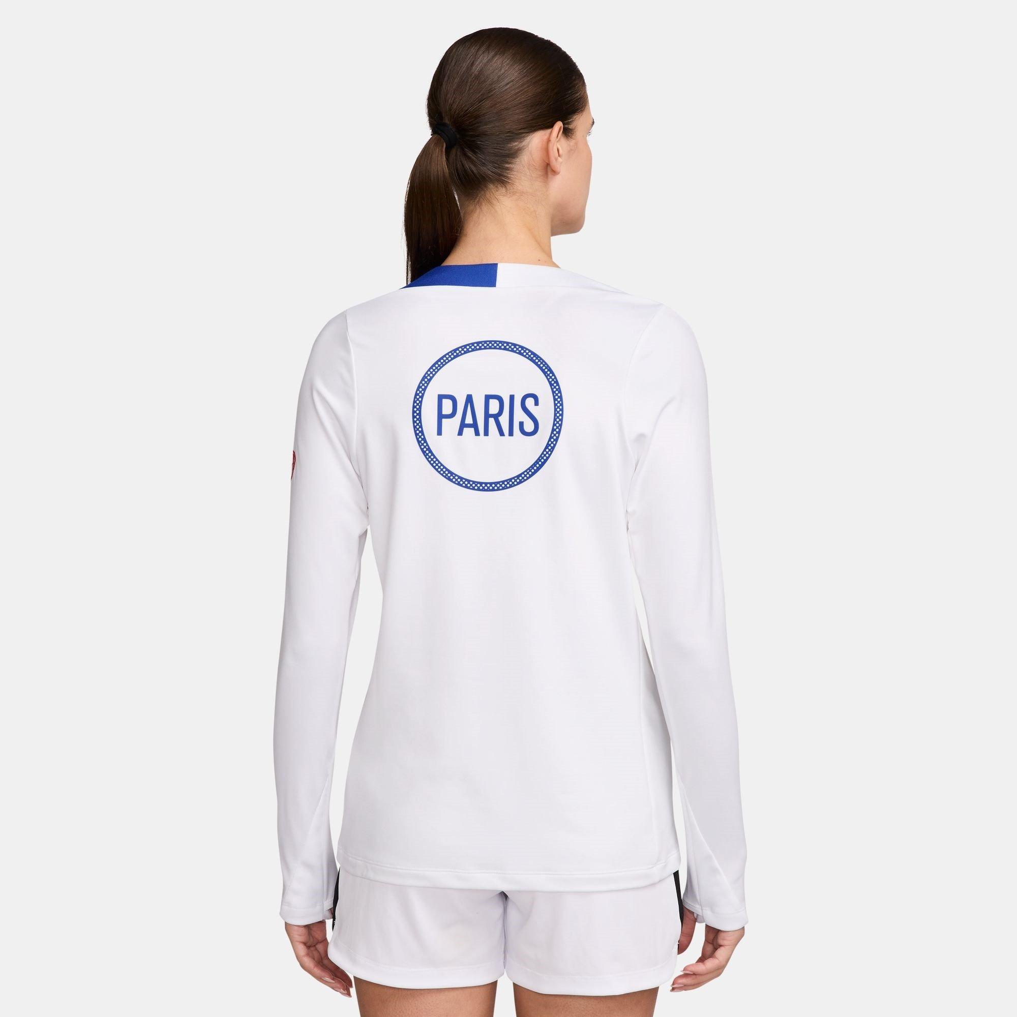 White/Blue - Nike - PSG Strike Crew Top 2025 2026 Womens - 2