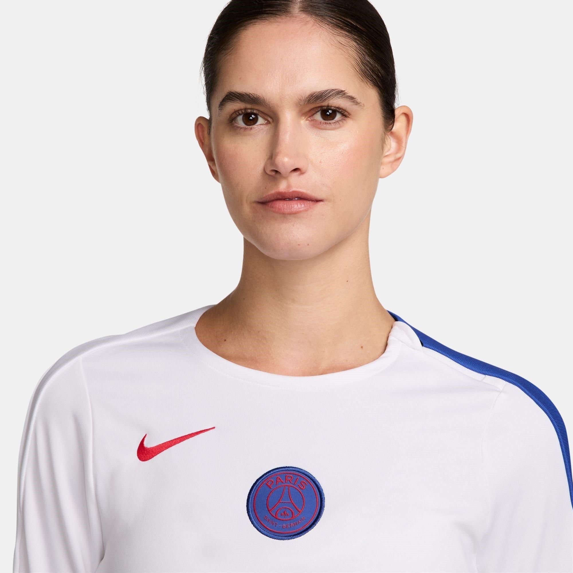 White/Blue - Nike - PSG Strike Crew Top 2025 2026 Womens - 3