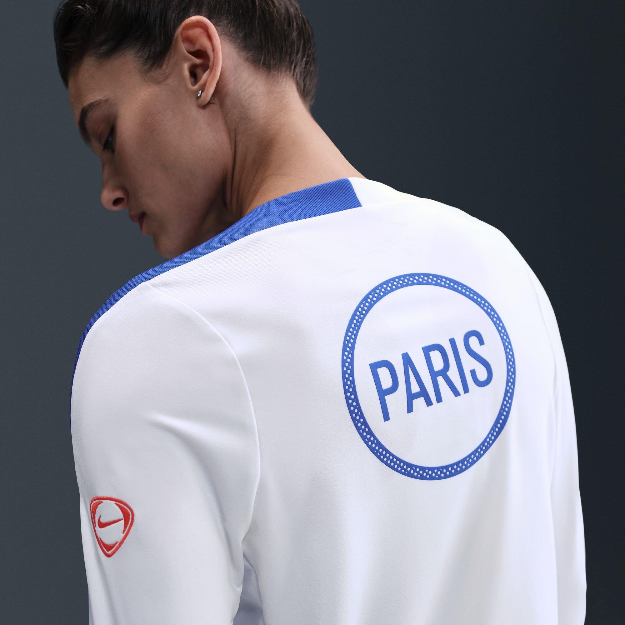 White/Blue - Nike - PSG Strike Crew Top 2025 2026 Womens - 5