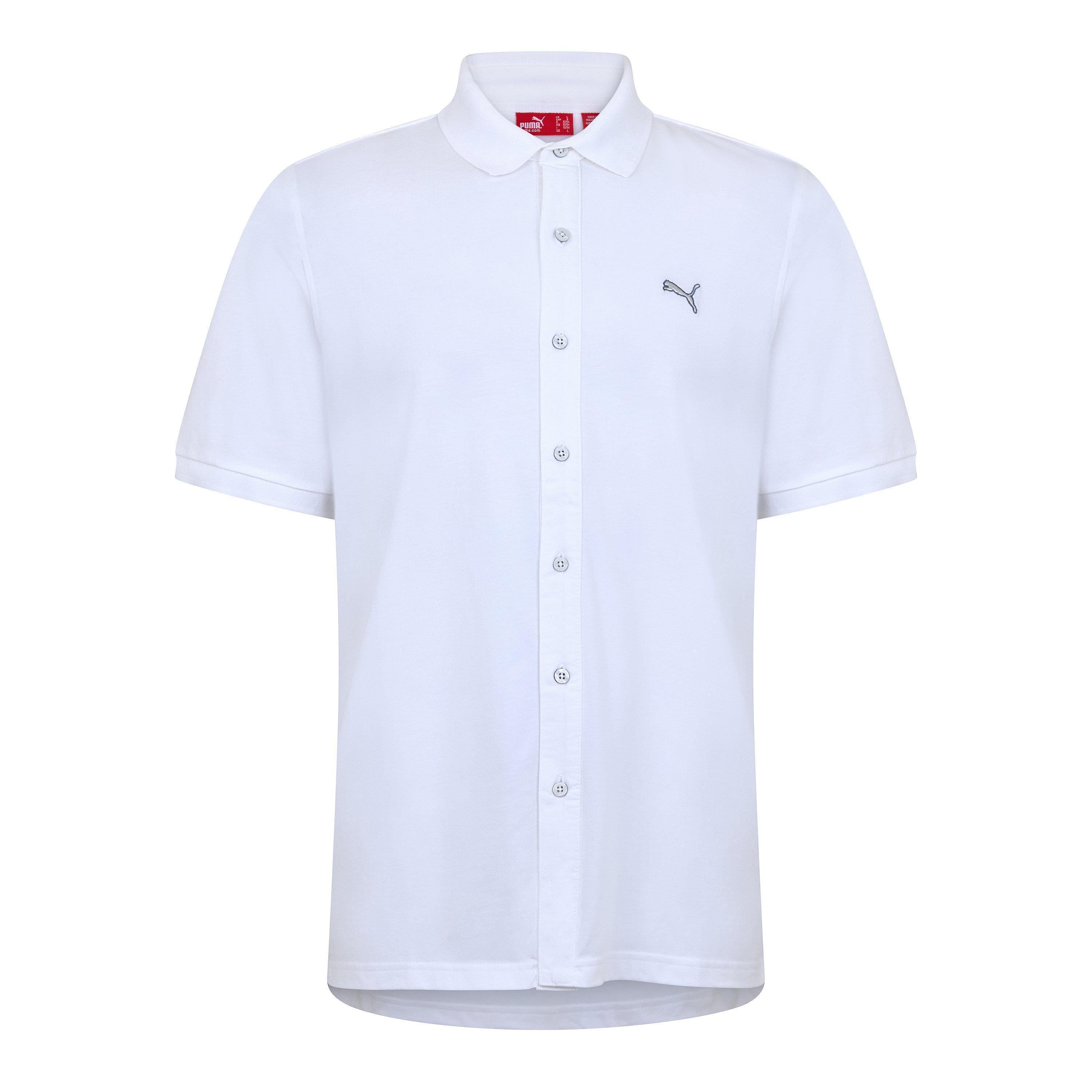 Blanco - Puma - Golf Button Polo Mens - 1