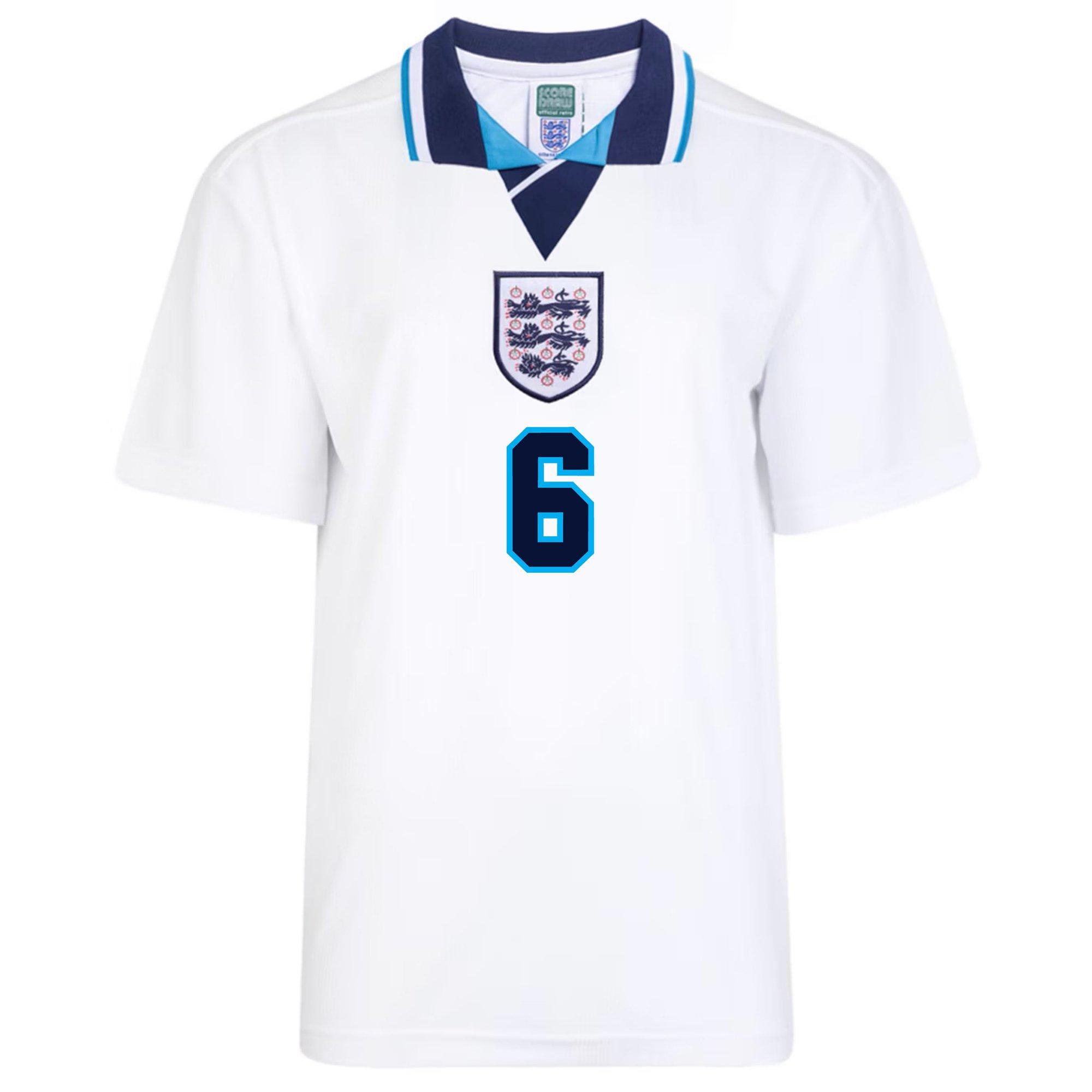 Southgate 6 - Score Draw - England Retro Home Shirt 1996 Adults - 2