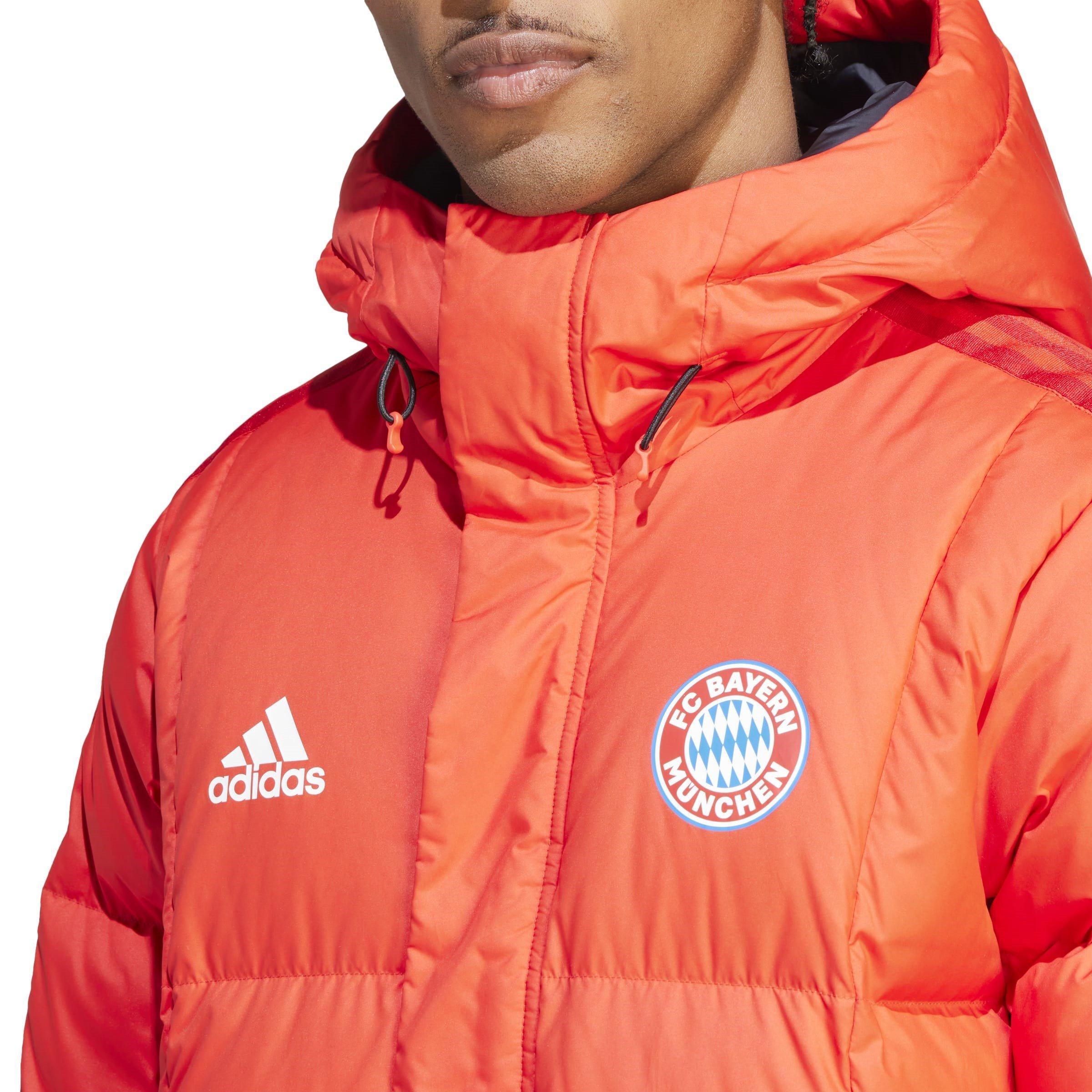 Rot - adidas - Bayern Munich Duck Down Padded Long Sleeve Licensed Managers Football Jacket - 5