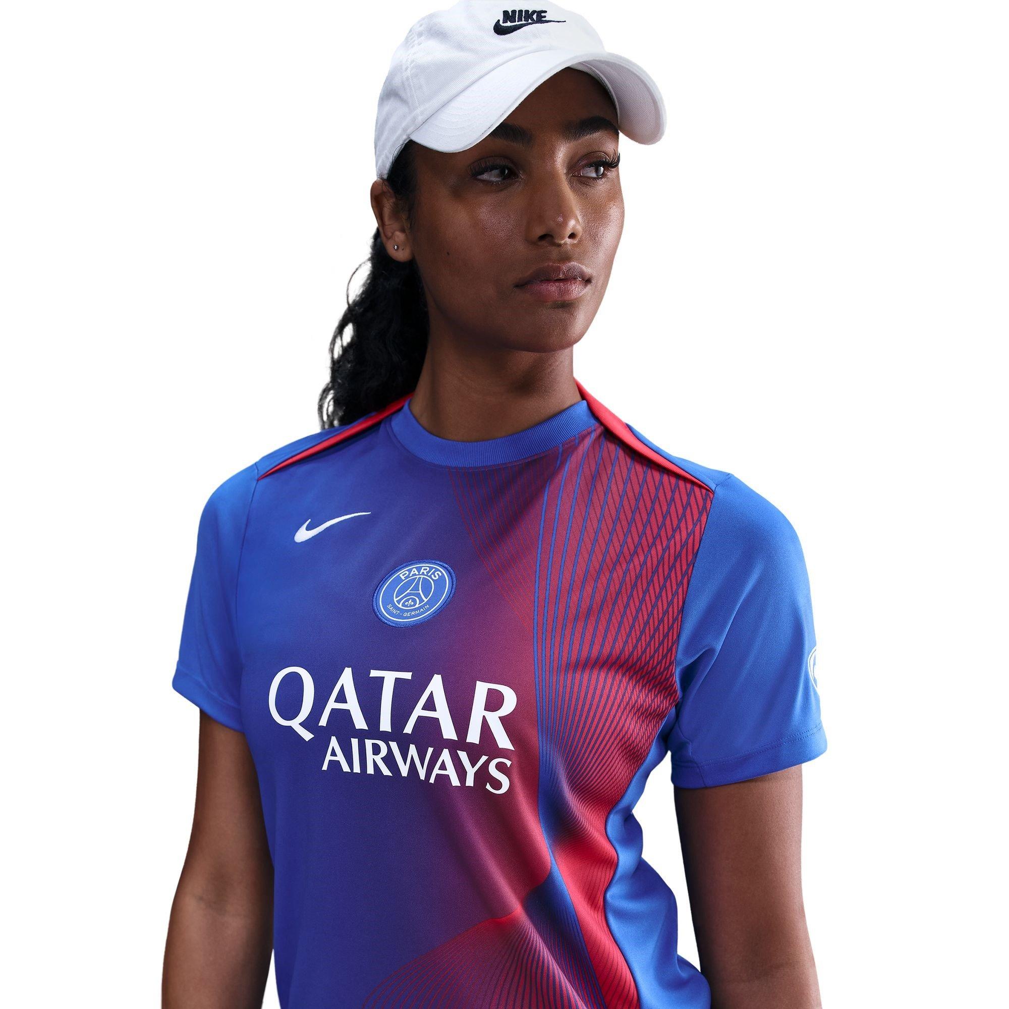Nike Women's Psg Third Pre Match Shirt 2025 2026 - Blue/Red - 16 (XL)
