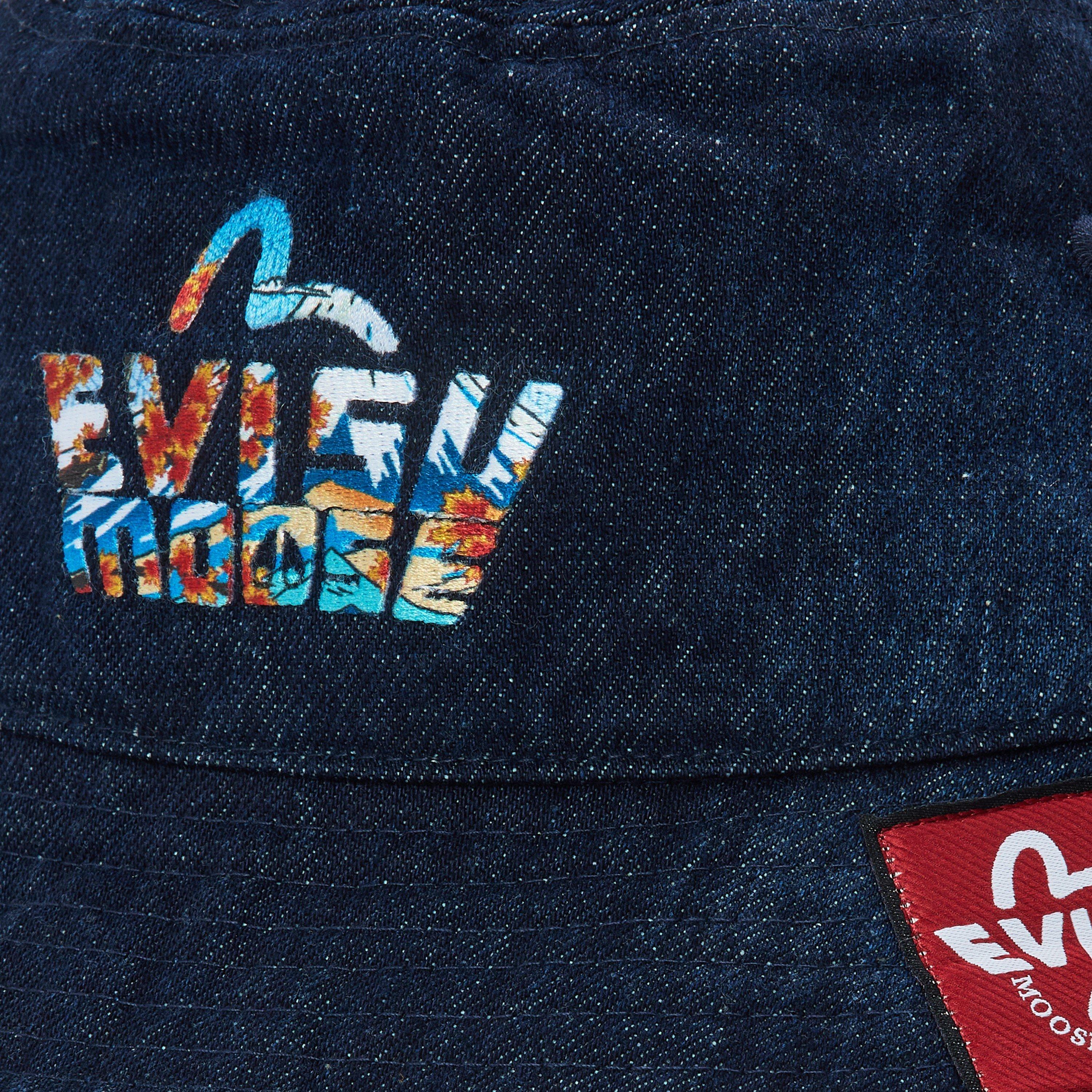 Blue Denim - Moose Knuckles - Mens x Evisu Denim Bucket Hat - 4