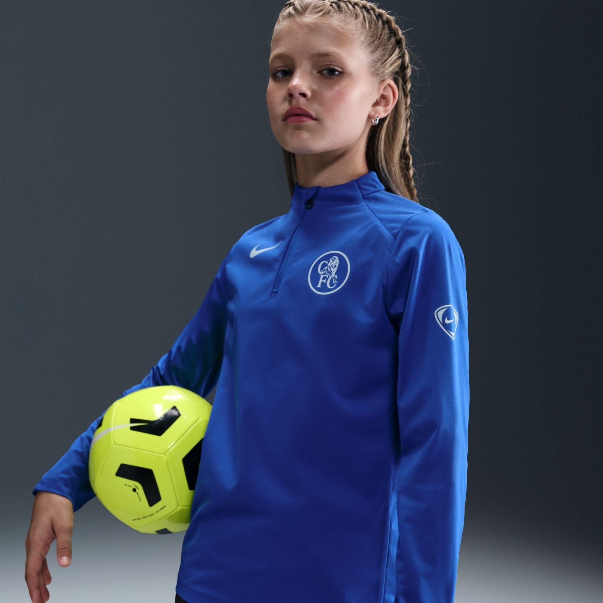 Blue/Sivler - Nike - Chelsea Strike Drill Top 2025 2026 Juniors - 6