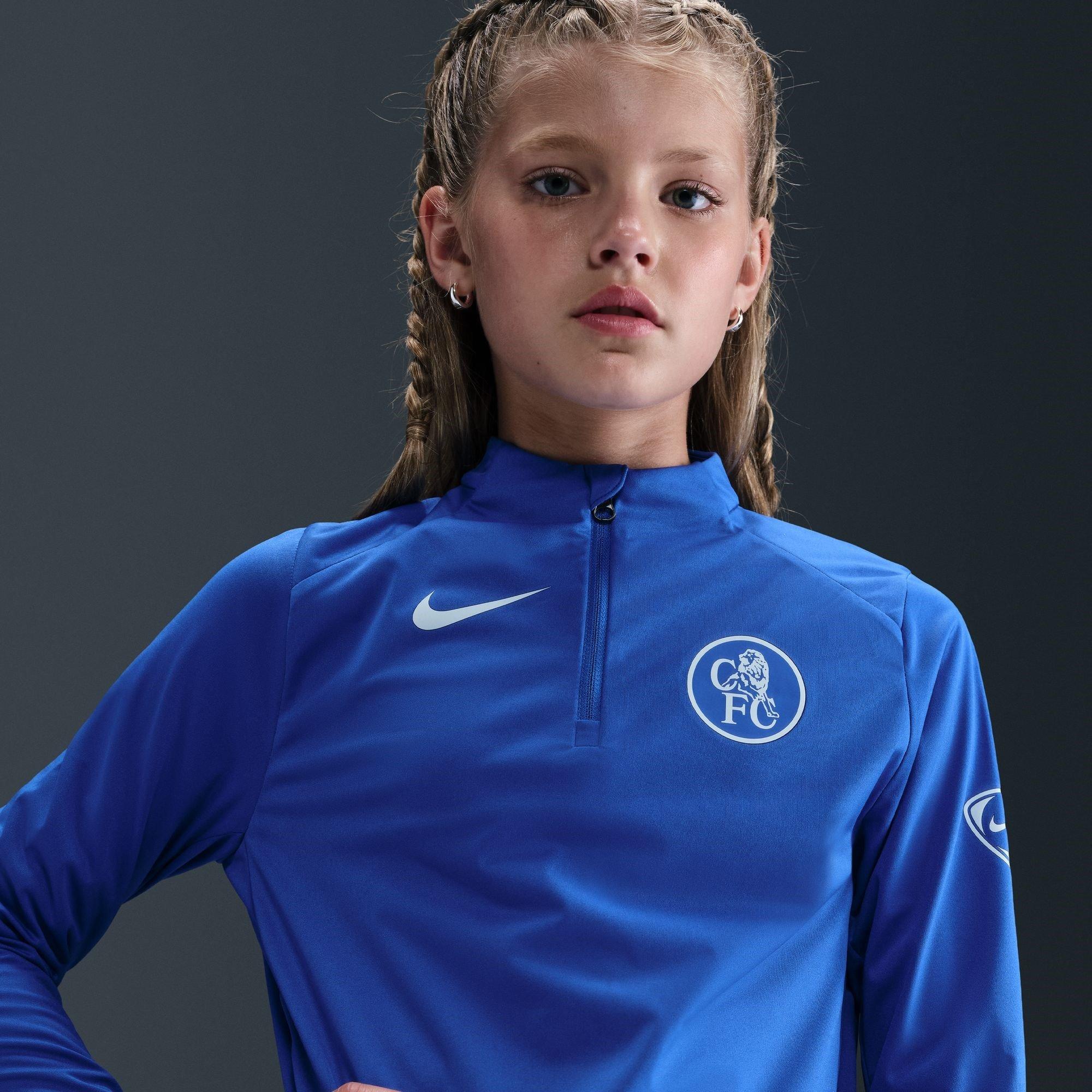 Blue/Sivler - Nike - Chelsea Strike Drill Top 2025 2026 Juniors - 10