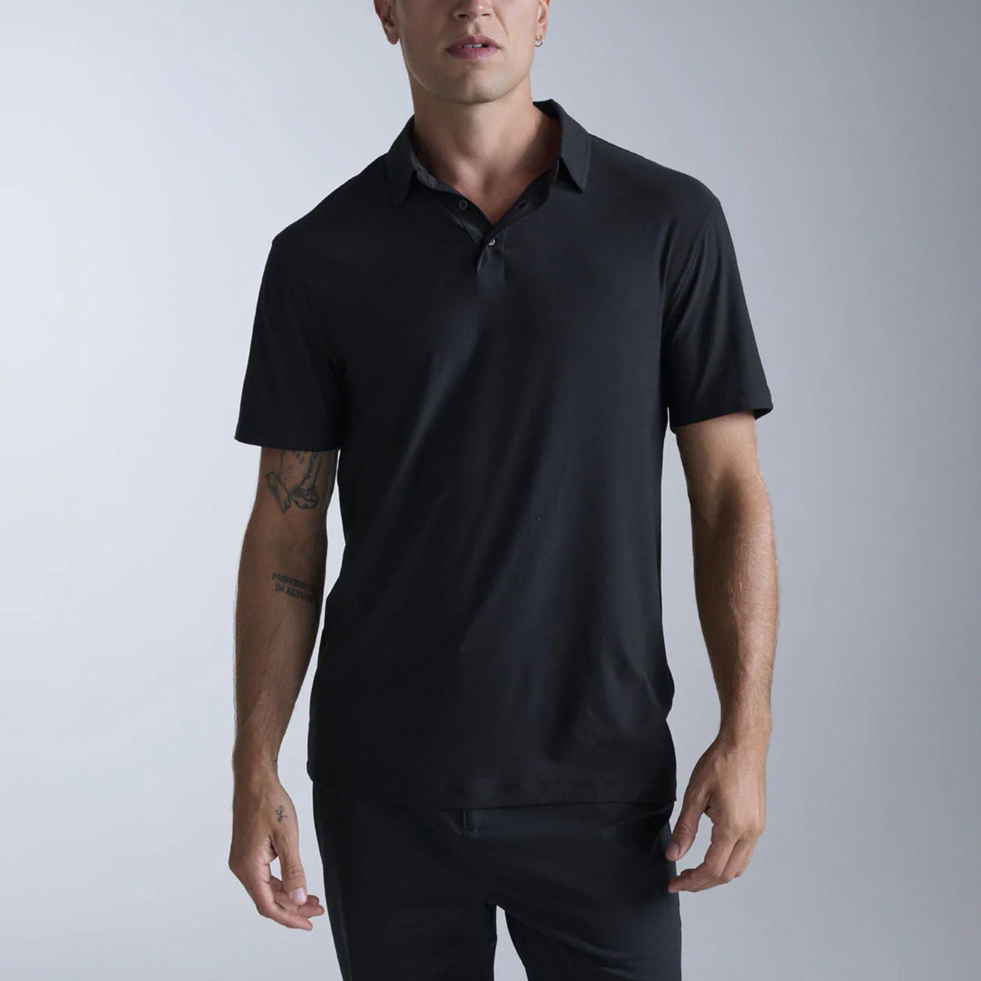 Black/Black - 2XU - Men's Short Sleeve Performance Polo Shirt - 1