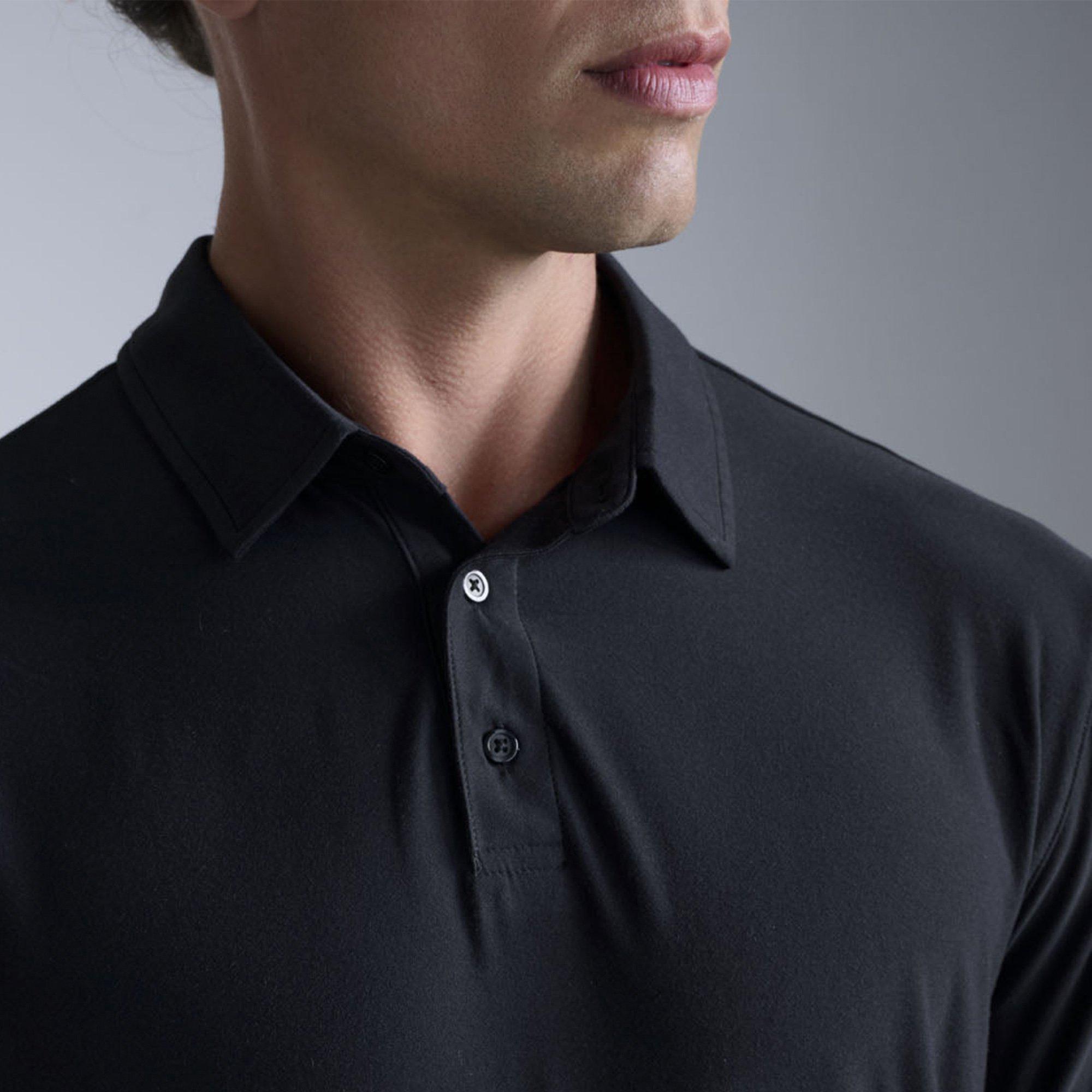 Black/Black - 2XU - Men's Short Sleeve Performance Polo Shirt - 3