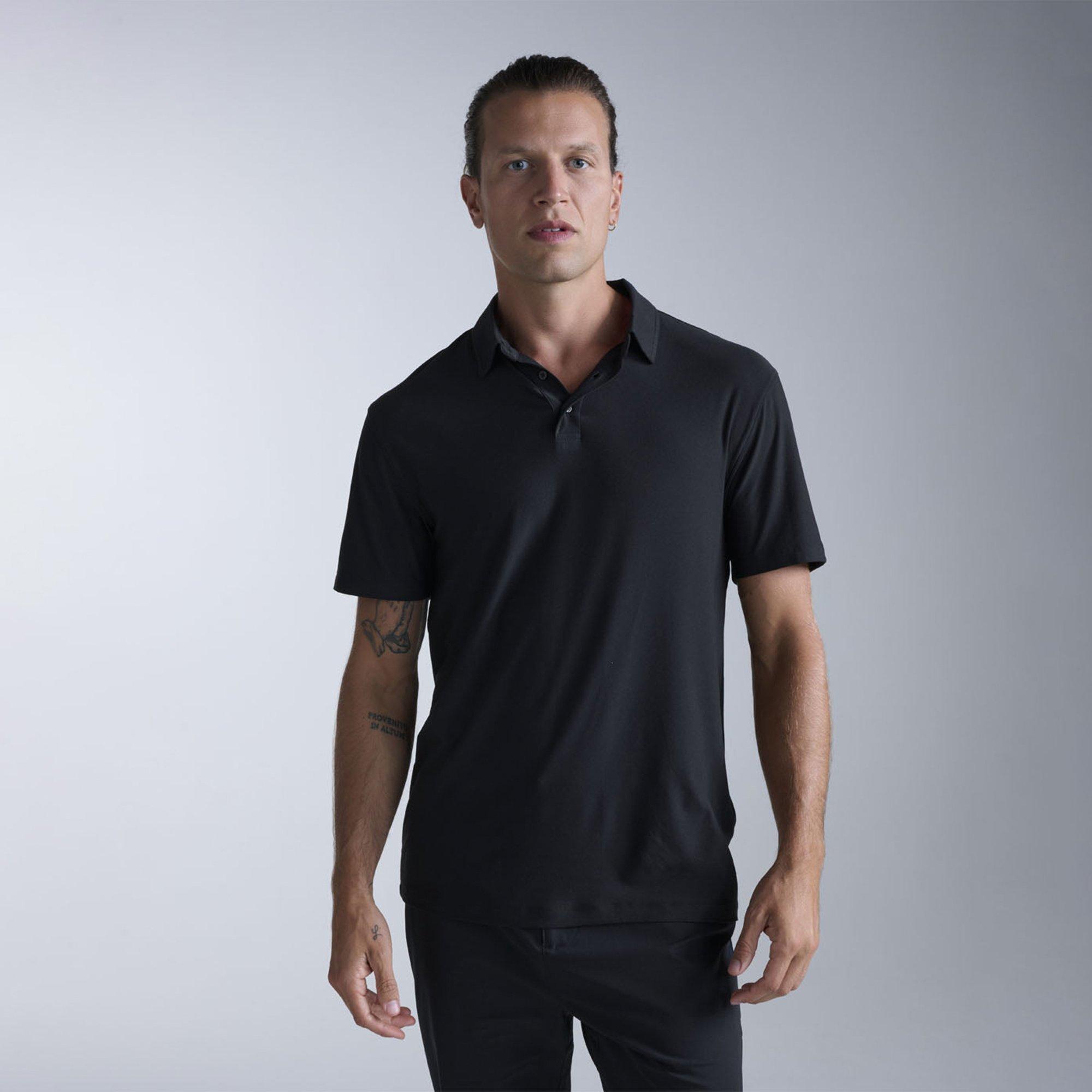 Black/Black - 2XU - Men's Short Sleeve Performance Polo Shirt - 5