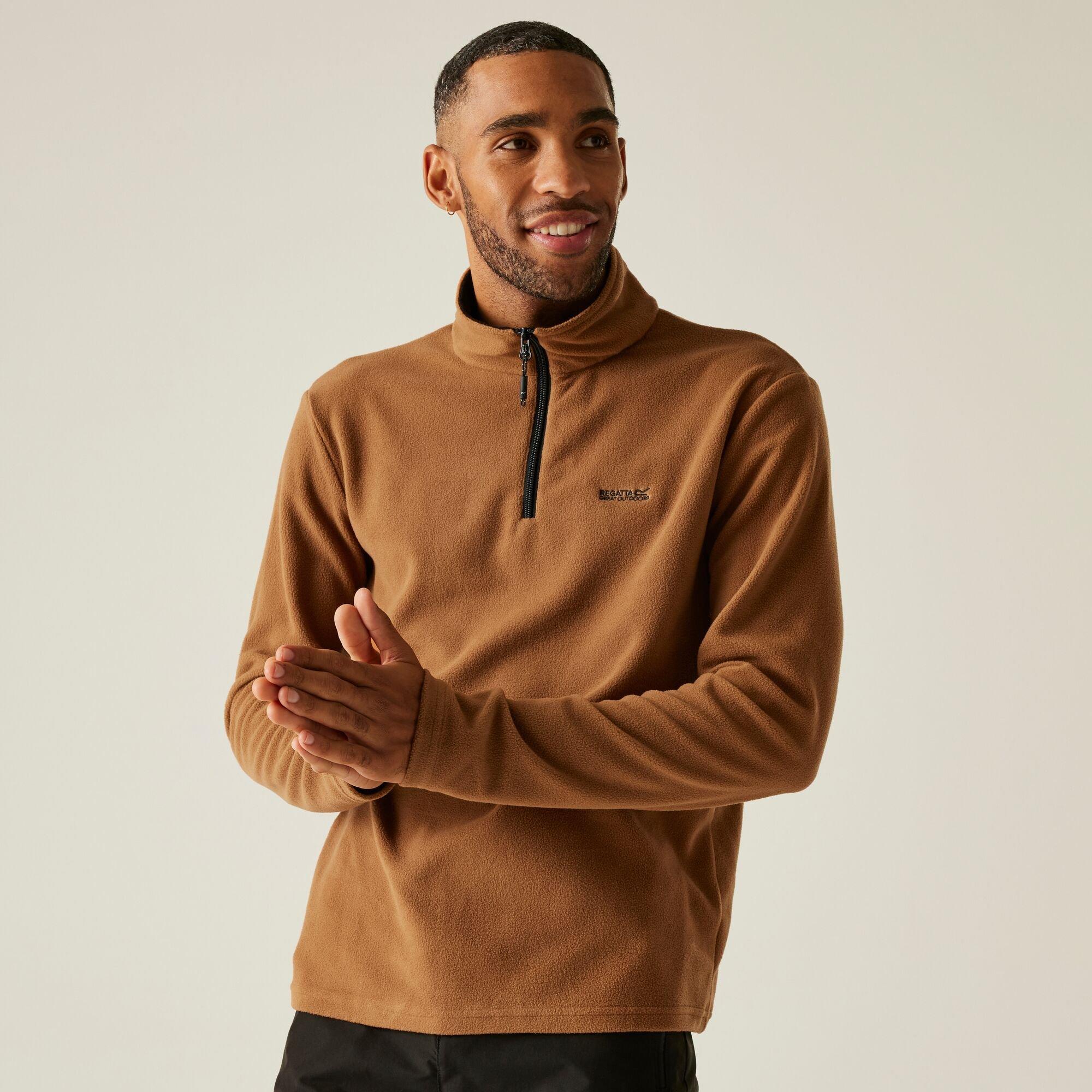 Regatta Men's Thompson Half Zip Fleece - Brown - 5XL