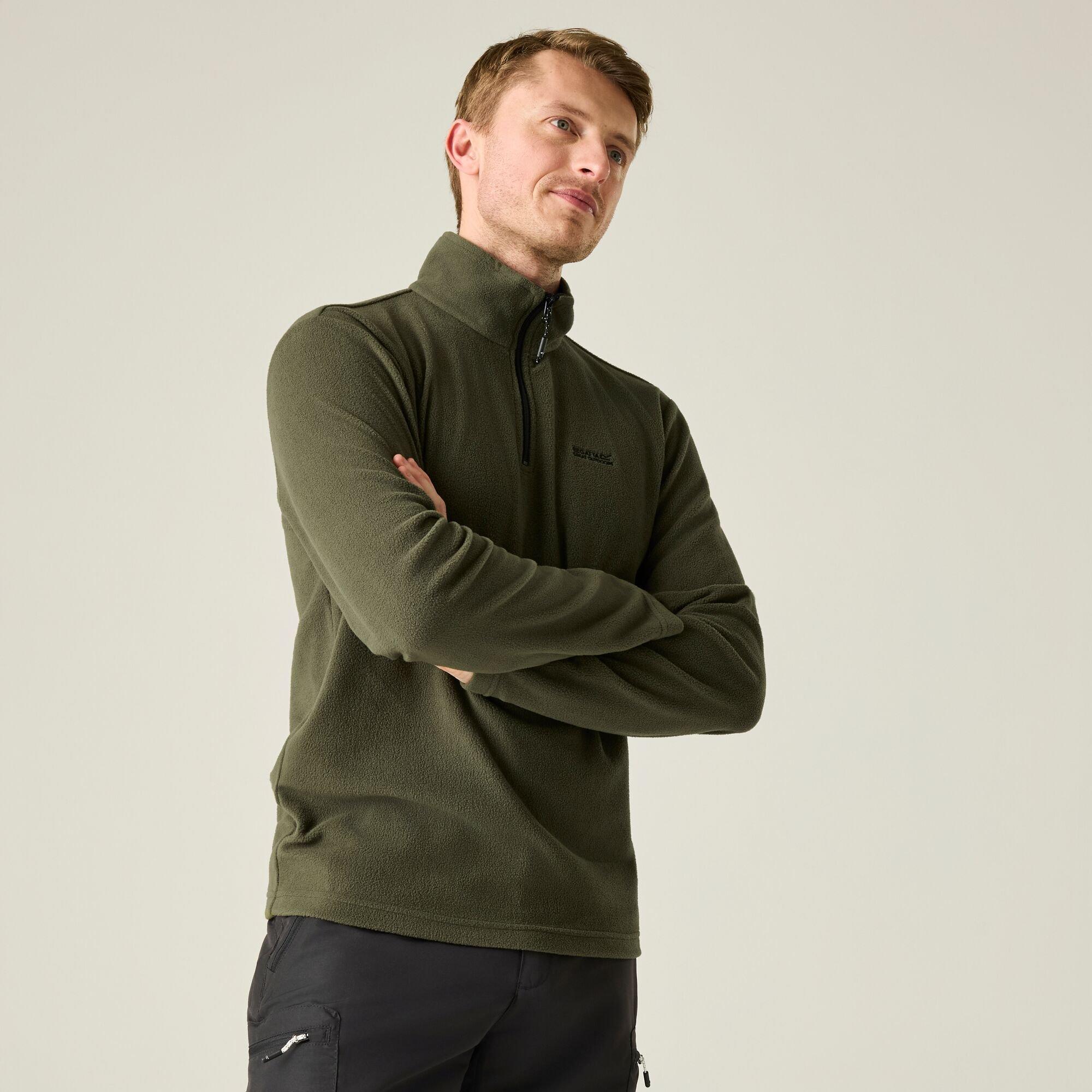 Regatta Men's Thompson Half Zip Fleece - Dark Khaki - 5XL