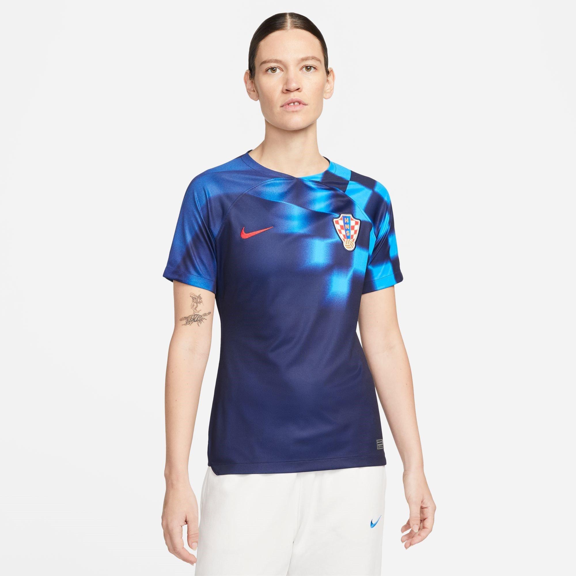 Blue/Uni Red - Nike - Croatia Away Shirt 2022 Womens - 3