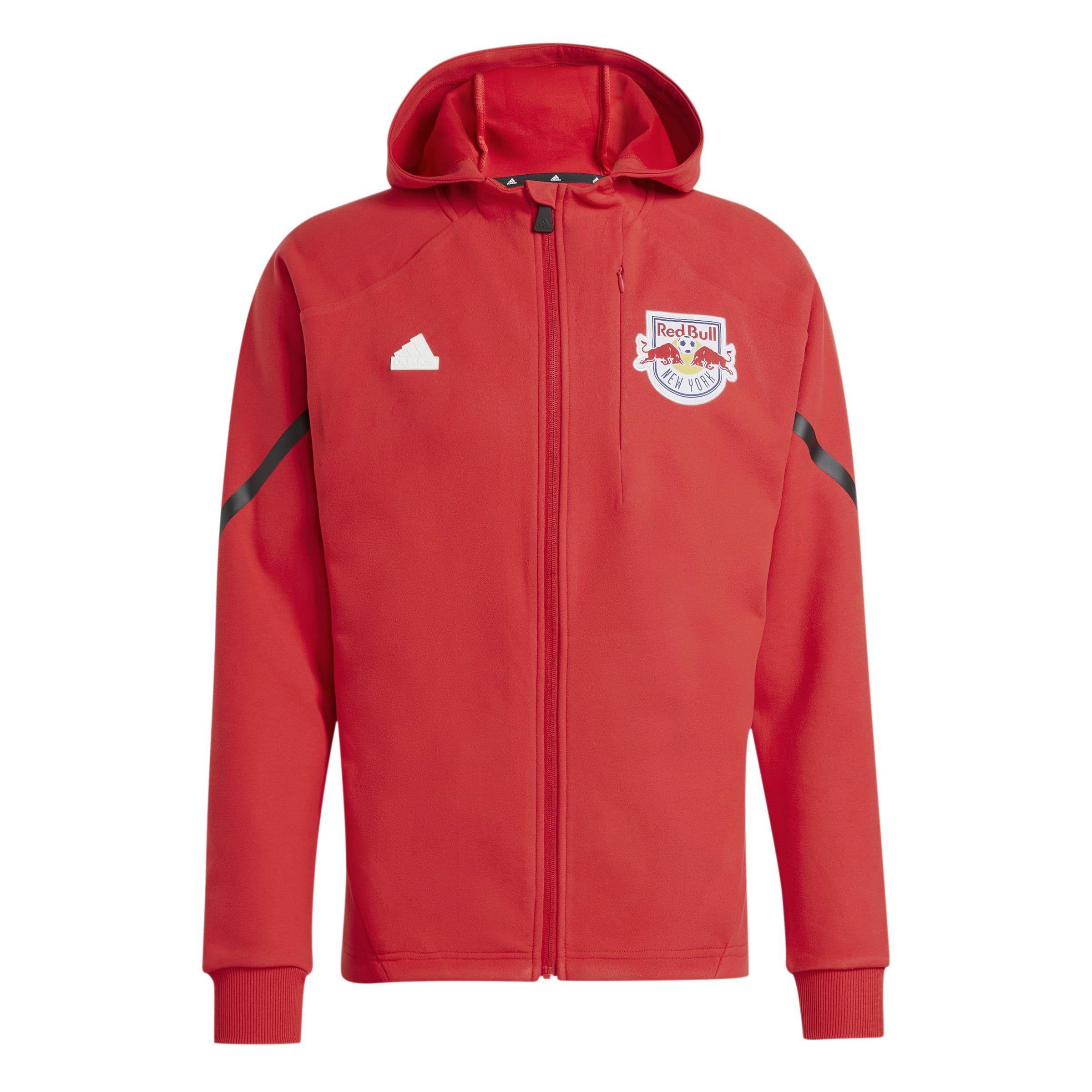 Squadra Collegio Rosso - adidas - Anthem New York Red Bulls 2023-2024 Long Sleeve Licensed Rain Anorak - 8