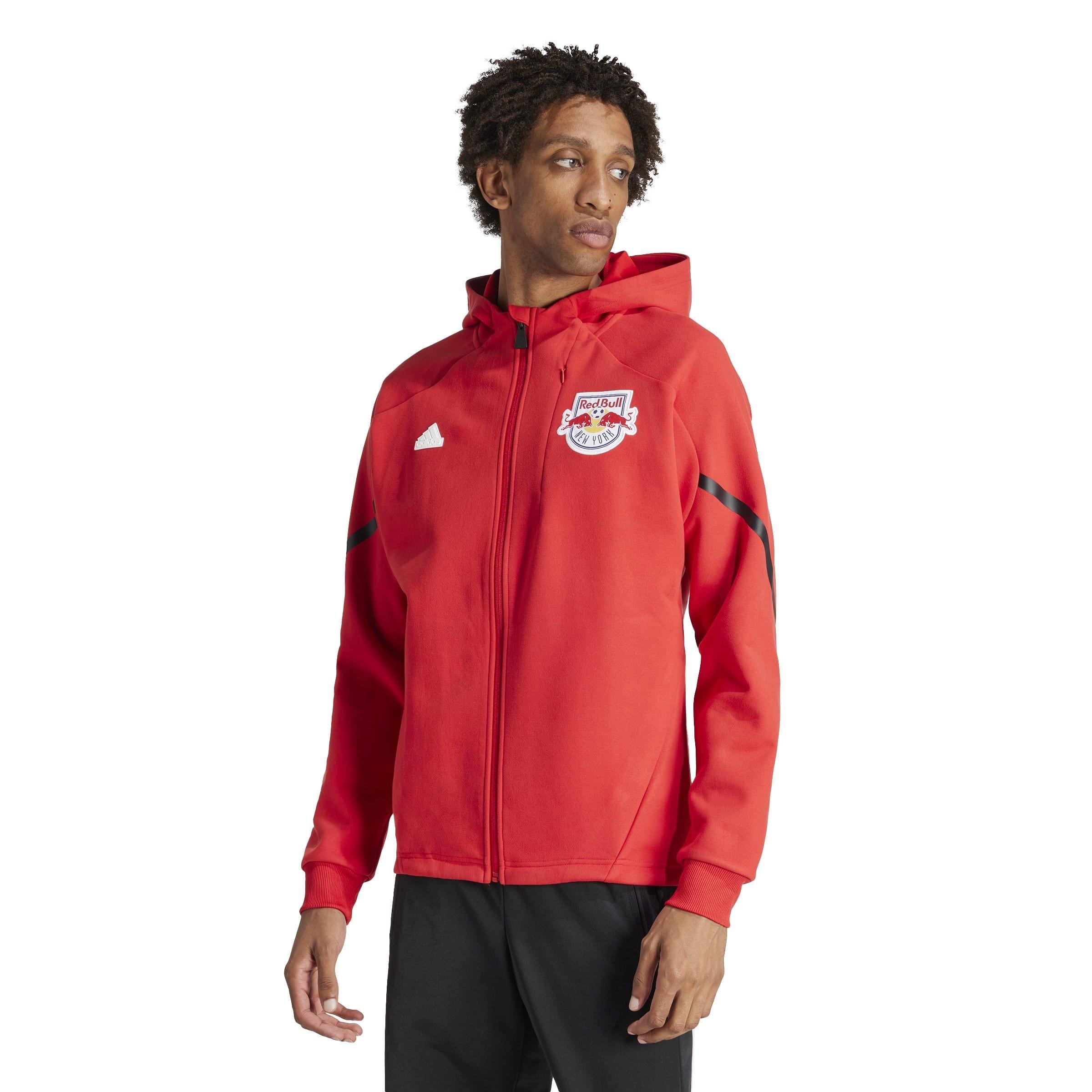 Squadra Collegio Rosso - adidas - Anthem New York Red Bulls 2023-2024 Long Sleeve Licensed Rain Anorak - 3