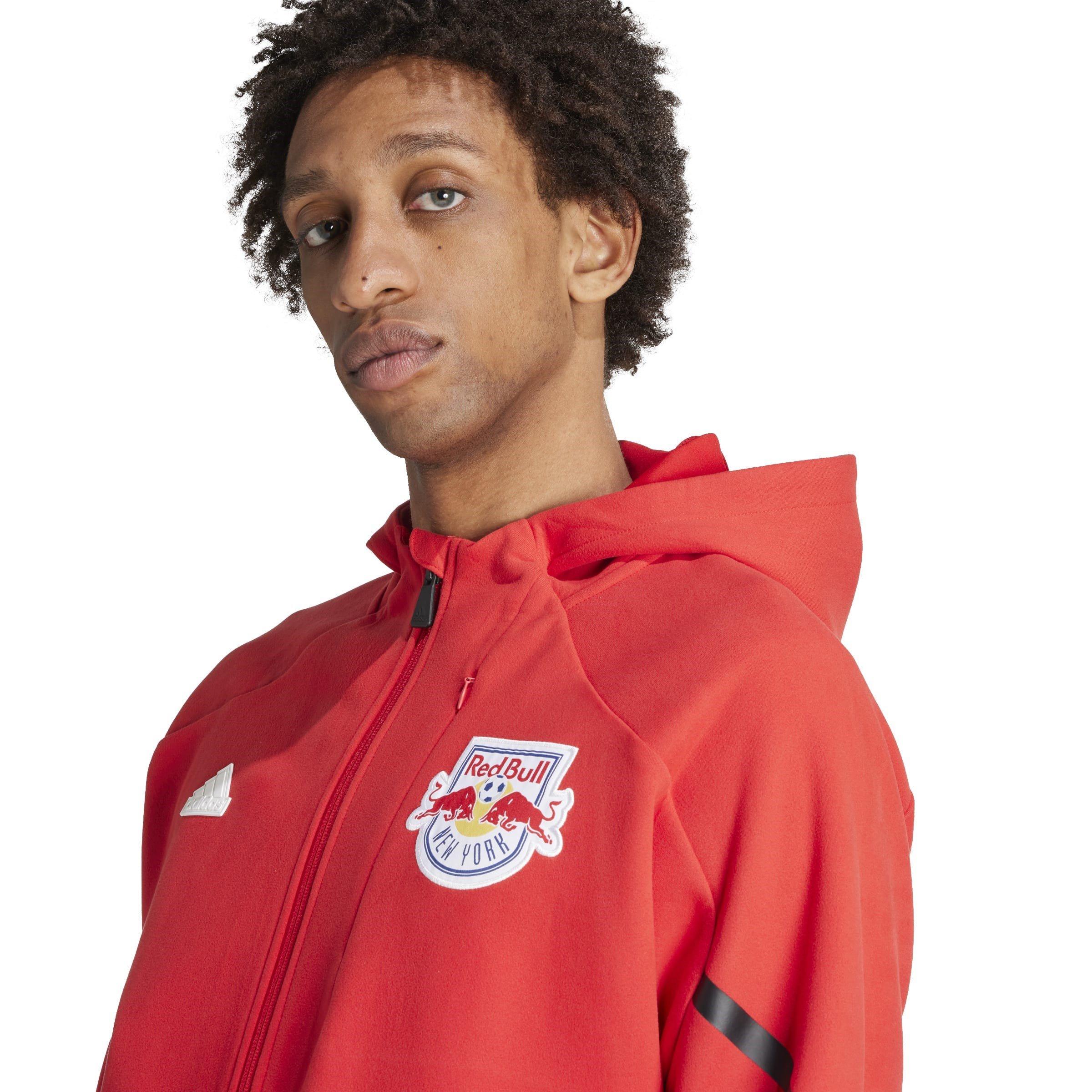 Squadra Collegio Rosso - adidas - Anthem New York Red Bulls 2023-2024 Long Sleeve Licensed Rain Anorak - 6