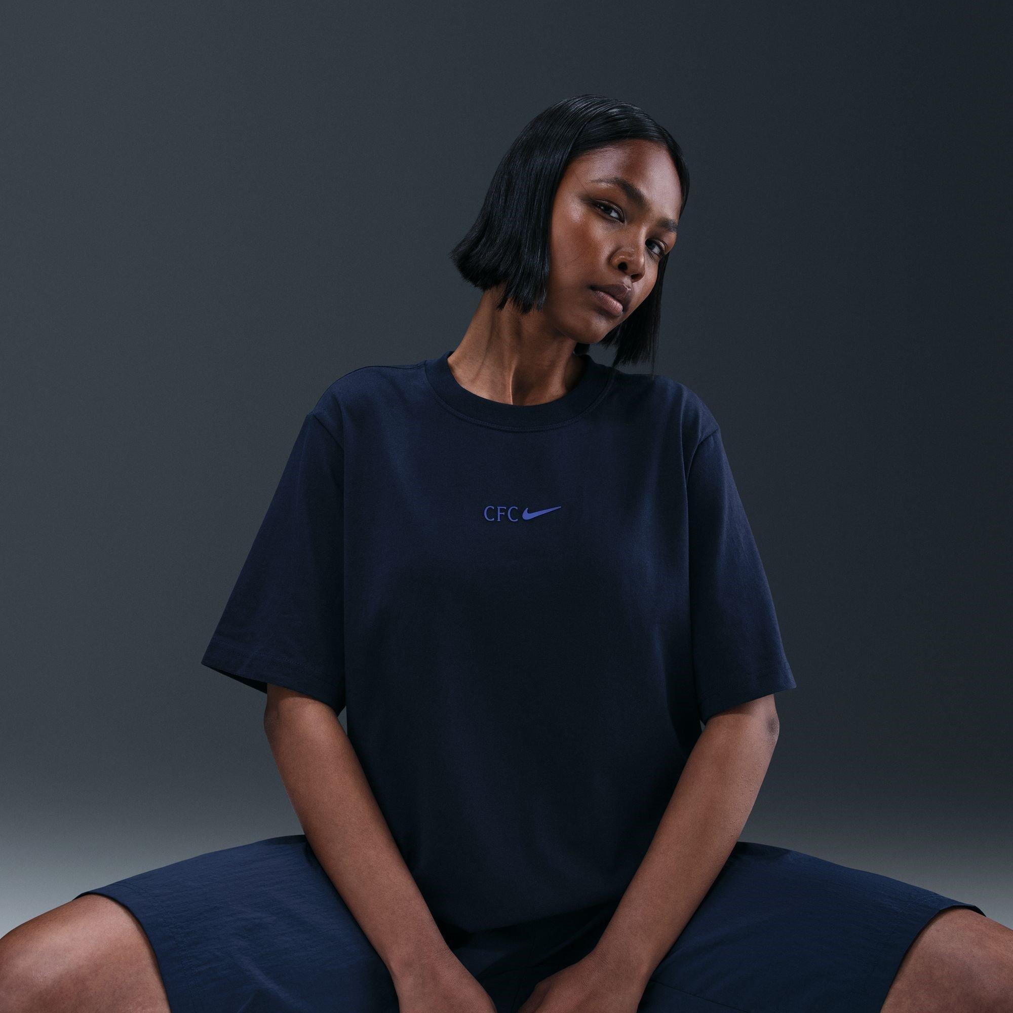 Blue - Nike - Chelsea Wordmark T-Shirt Womens - 11