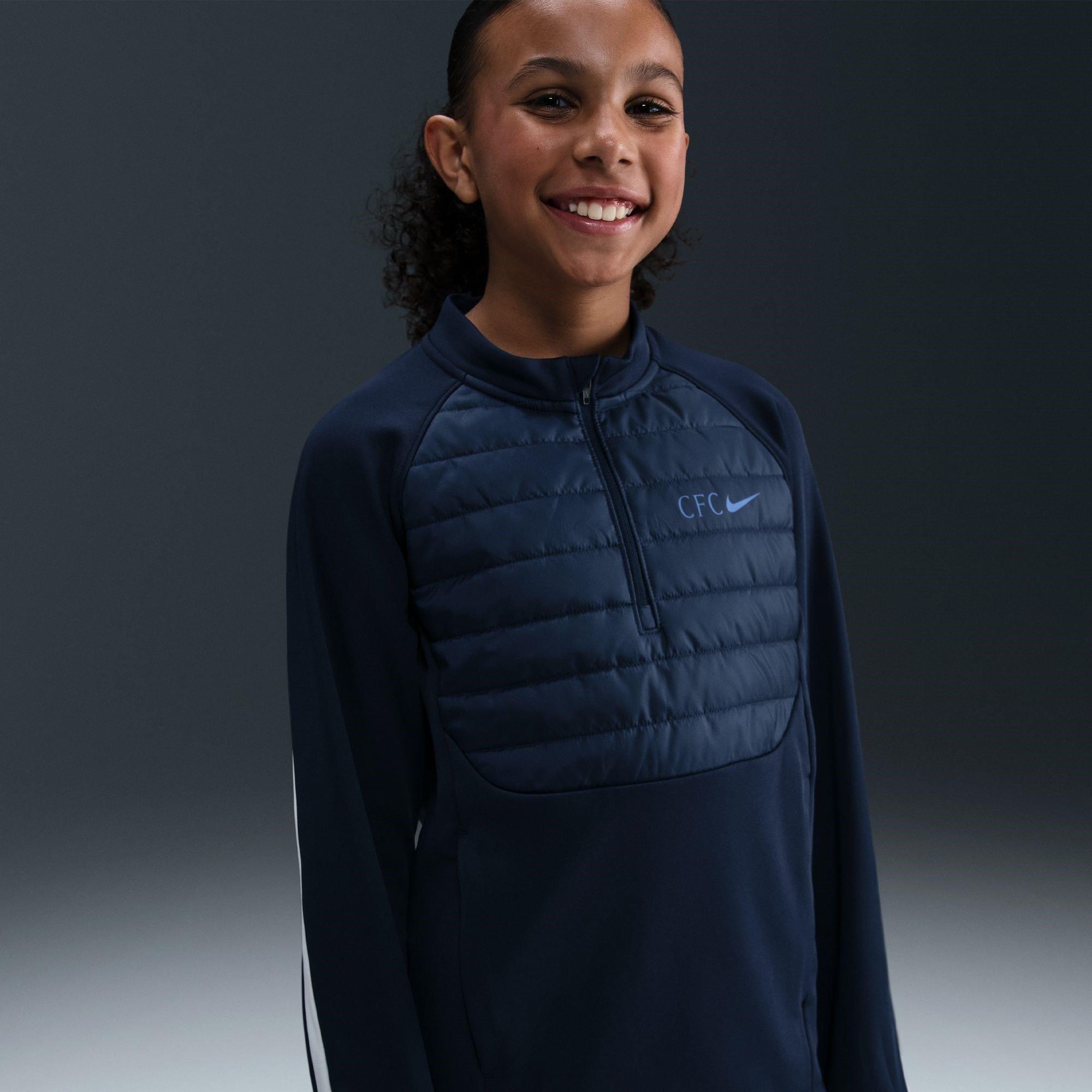Blue/Purple - Nike - Chelsea Winter Warrior Drill Top Juniors - 6