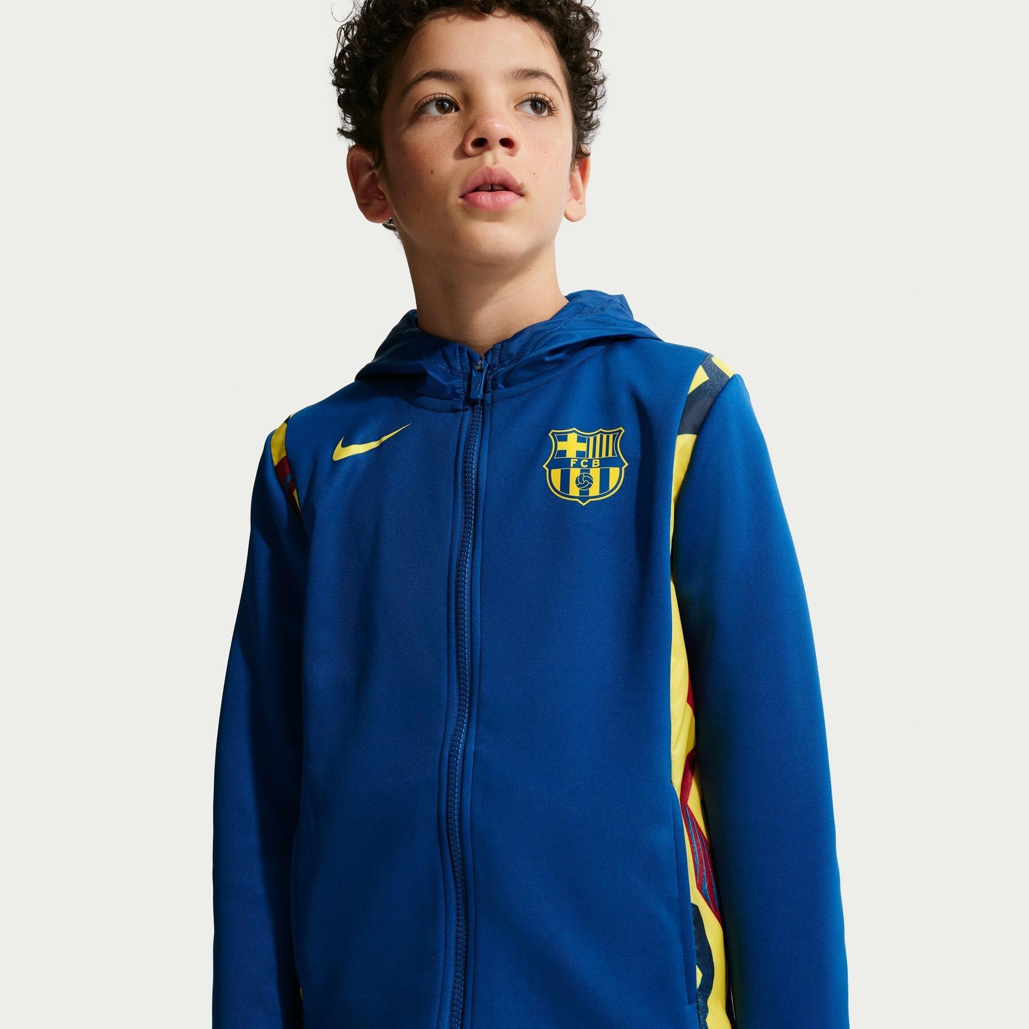 Blauw/ Geel - Nike - Barcelona Tracksuit Juniors - 3