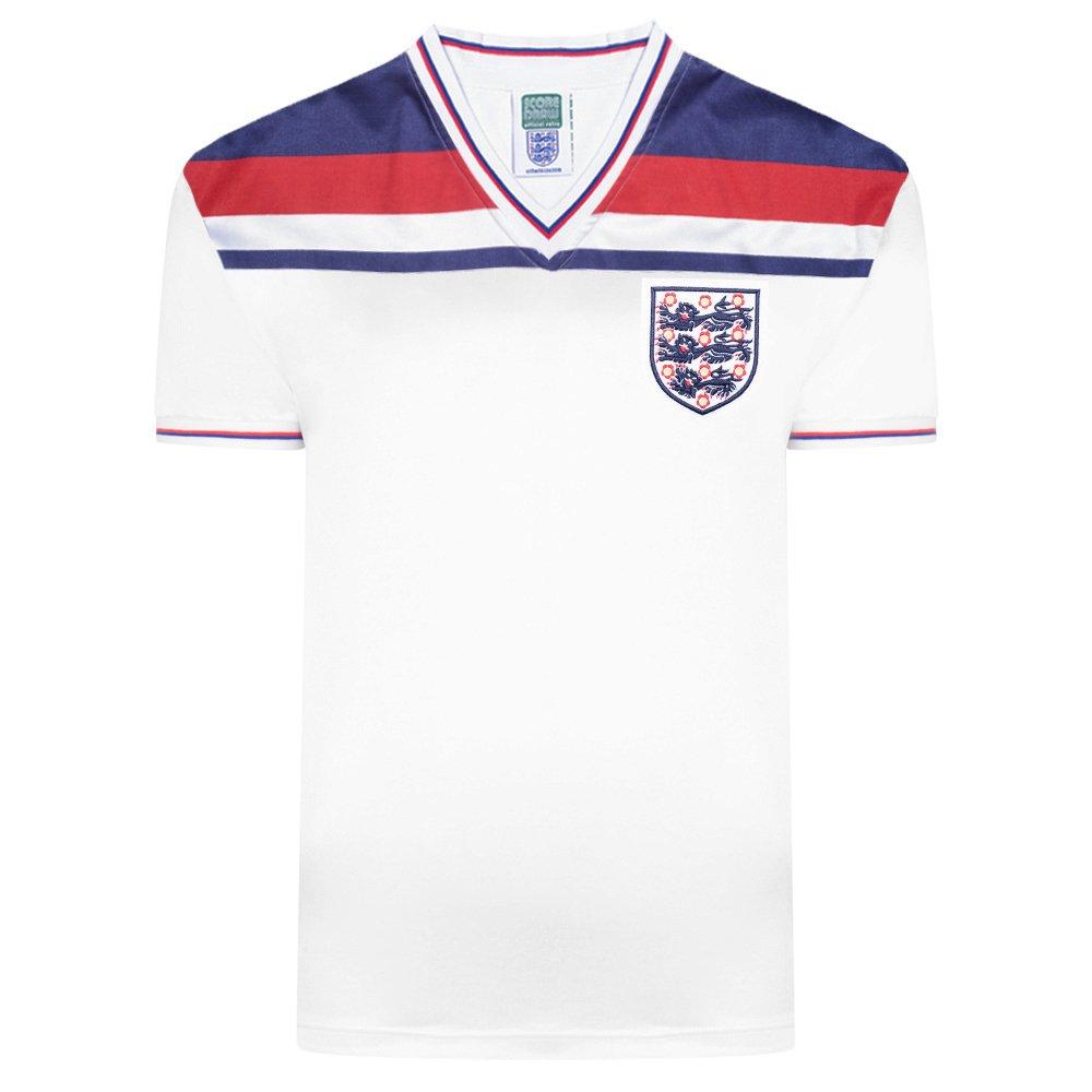 White - Score Draw - Score Draw England Home Shirt 1982 - 1