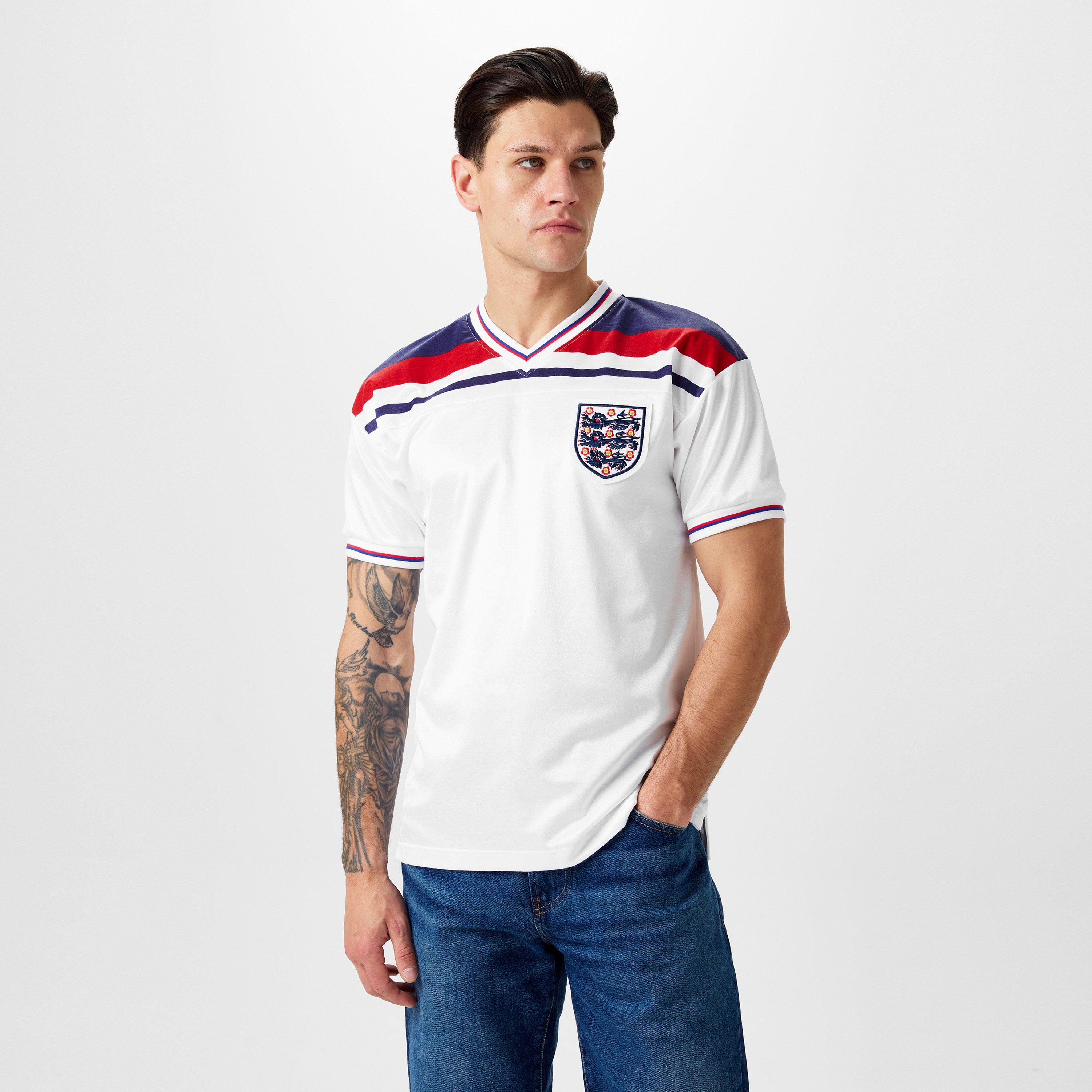 White - Score Draw - Draw England 1982 Home Shirt Adults - 3