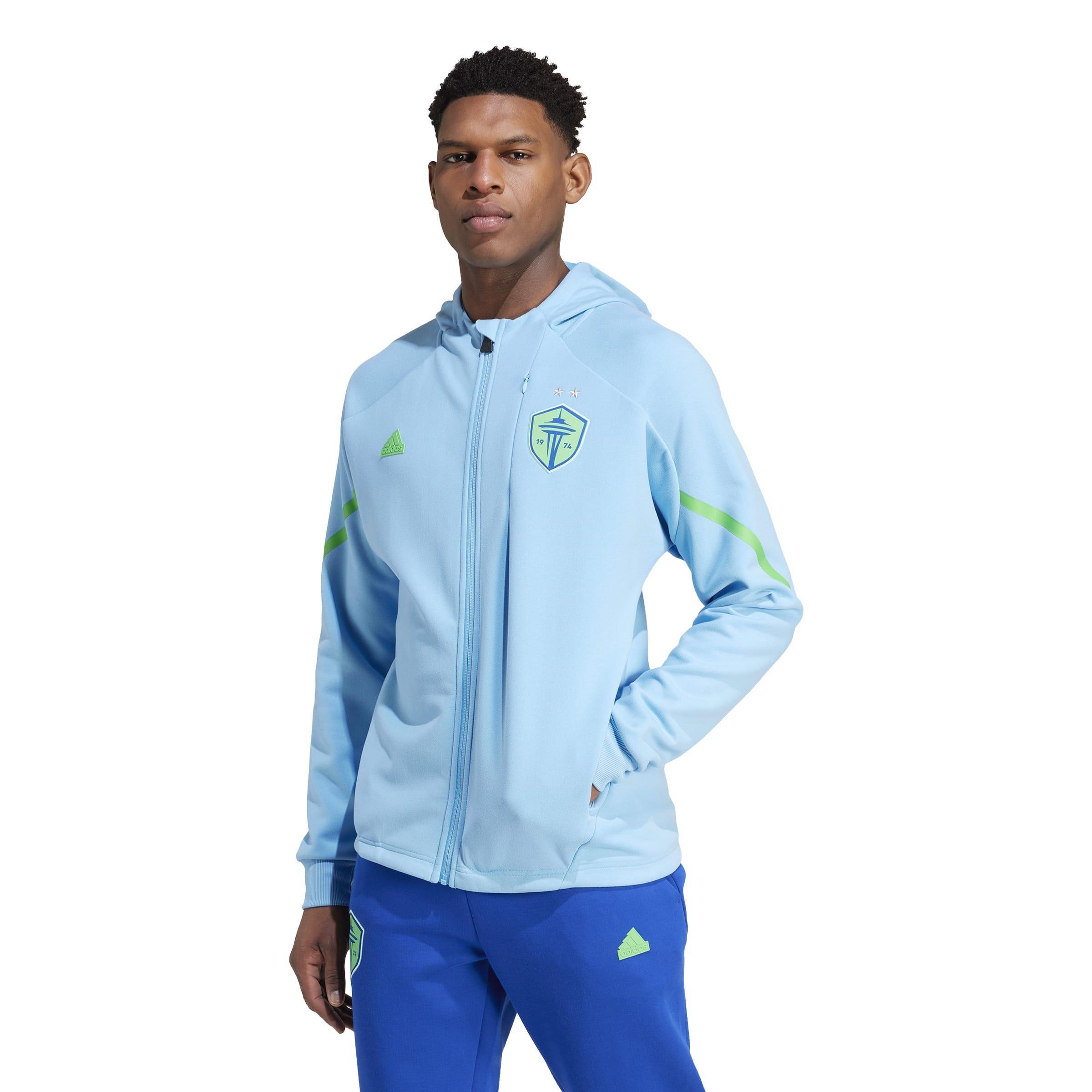 Semi Blau Burst - adidas - Seattle Sounders Designed for Gameday Anthem Jacket Adults - 3