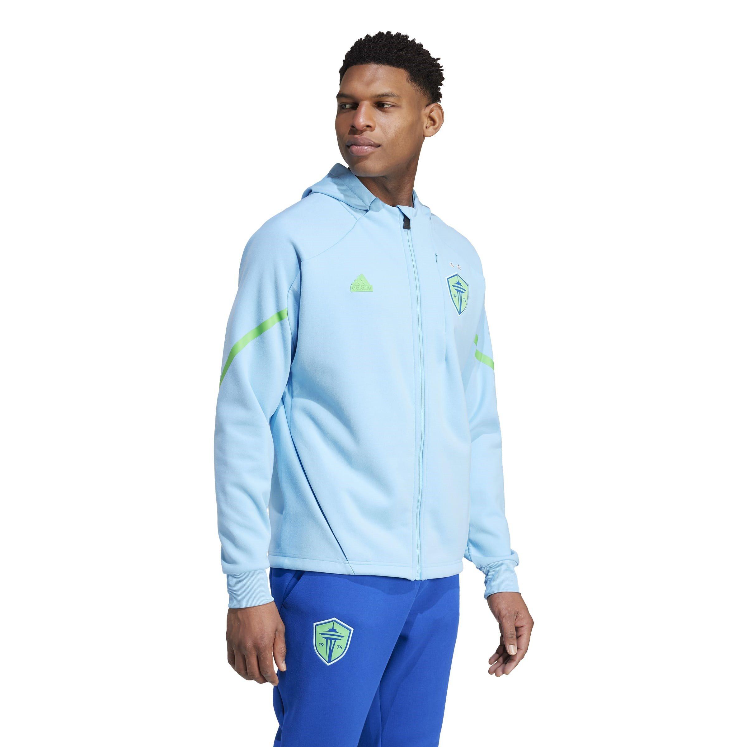 Semi Blau Burst - adidas - Seattle Sounders Designed for Gameday Anthem Jacket Adults - 5