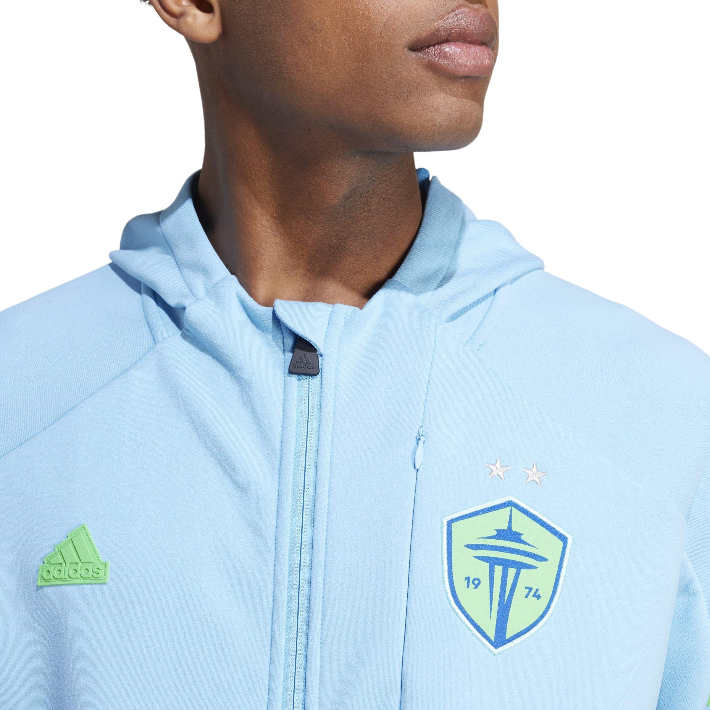 Semi Blau Burst - adidas - Seattle Sounders Designed for Gameday Anthem Jacket Adults - 7