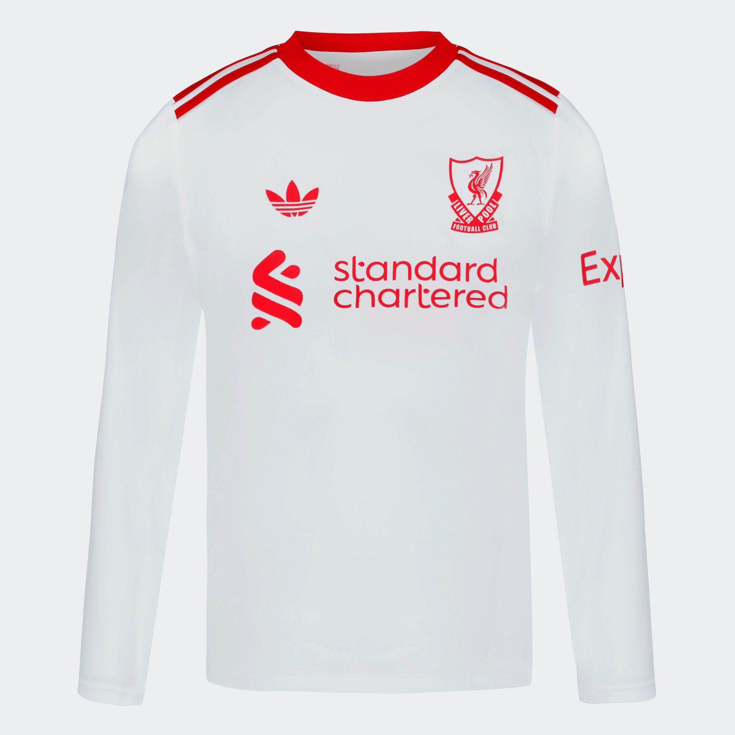 White - adidas - Liverpool 26/27 Long Sleeve Away Fan Jersey Kids - 1