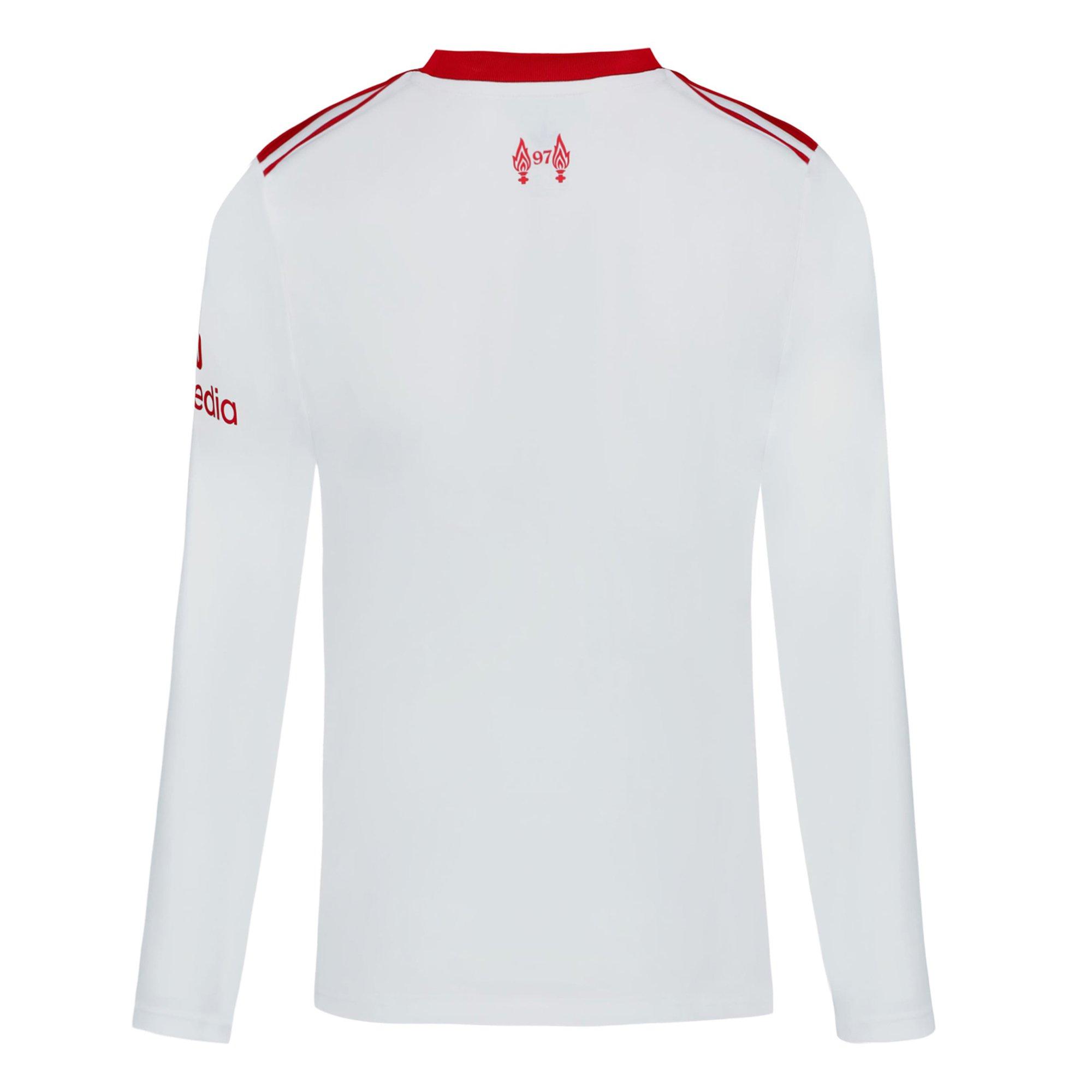 White - adidas - Mens Liverpool Away Long Sleeve T-Shirt - 2