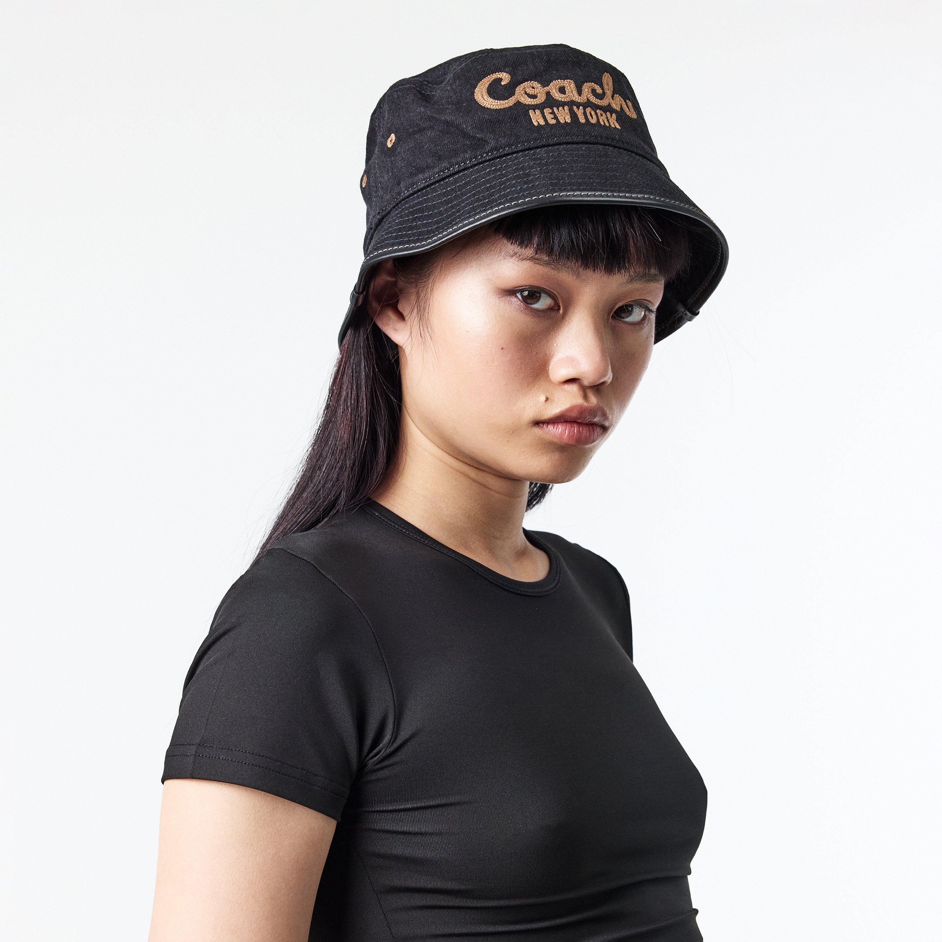 Black - Coach - Women's Embroidered Bucket Hat - 3