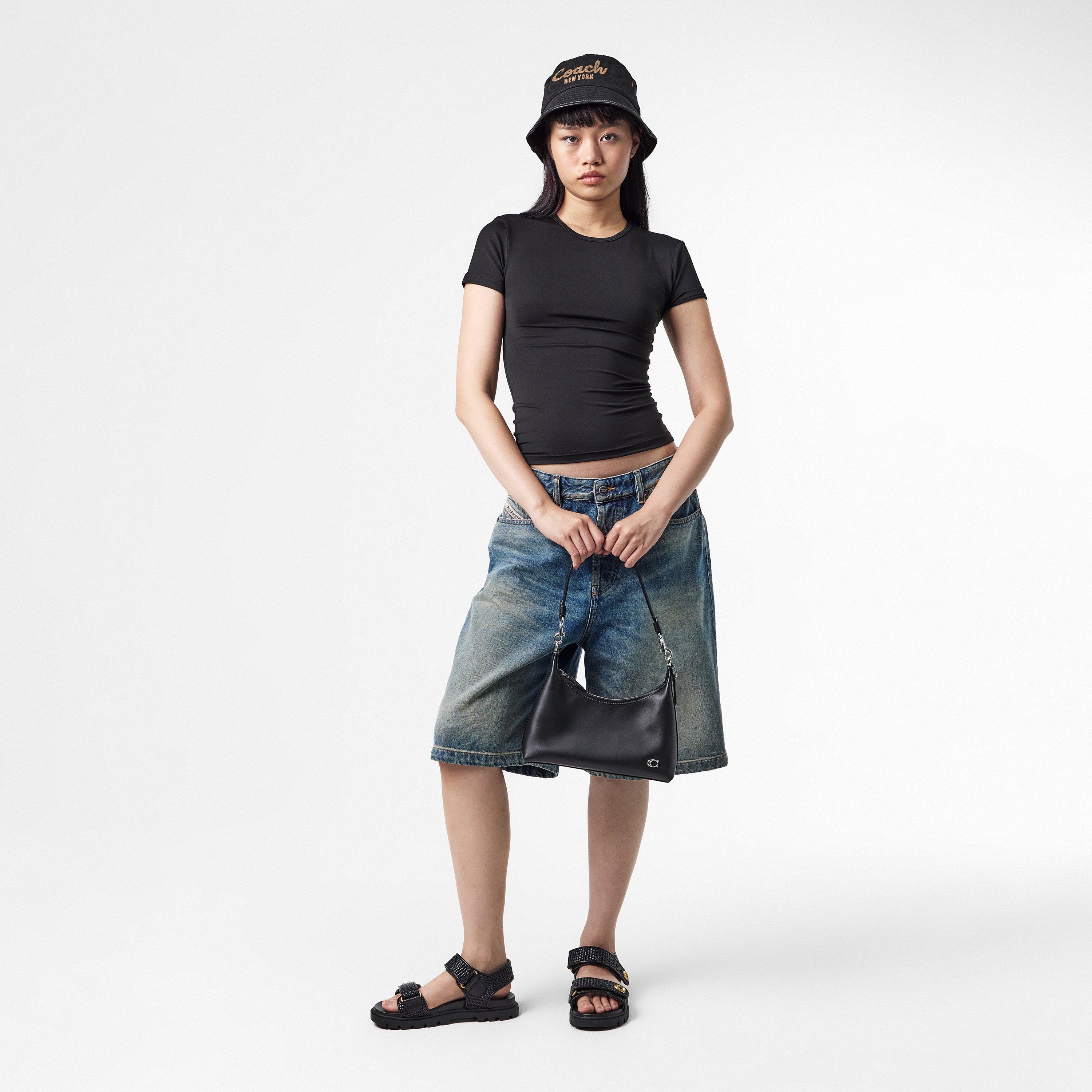 Black - Coach - Women's Embroidered Bucket Hat - 5