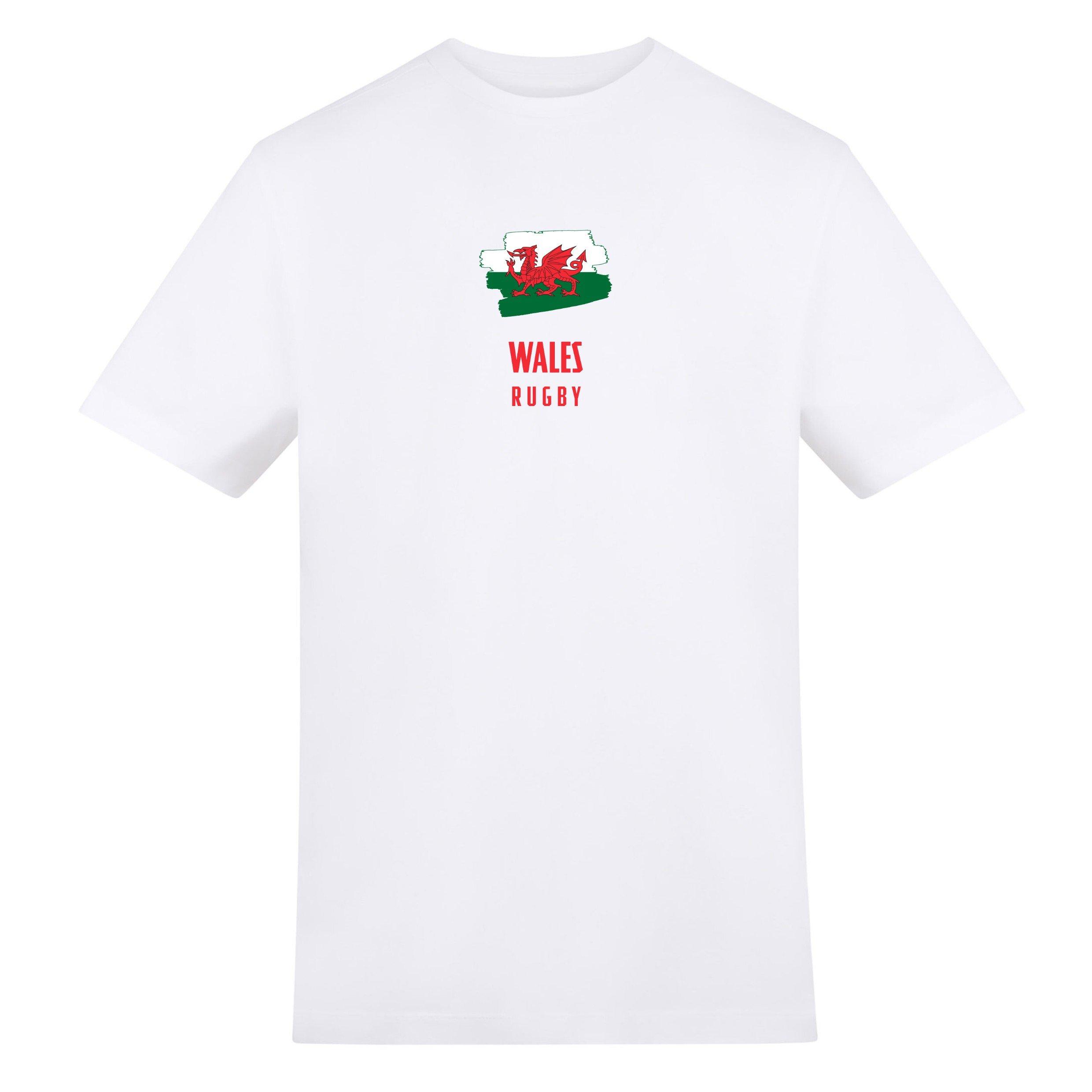Adults Printed Wales Rugby Fan Tee