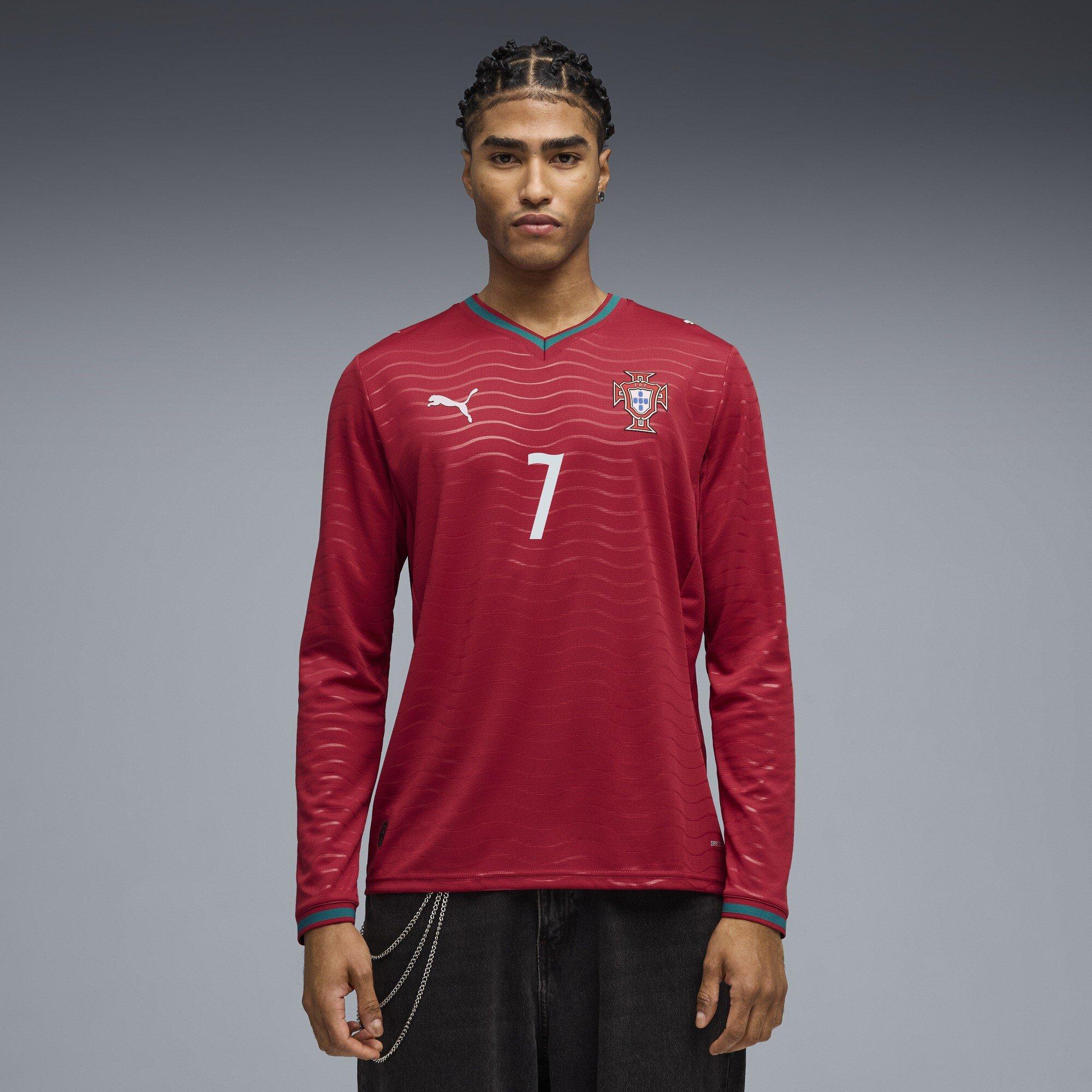 Ronaldo 7 - Puma - Mens PUMA Portugal Ronaldo Long Sleeve Home Shirt 2026 - 3