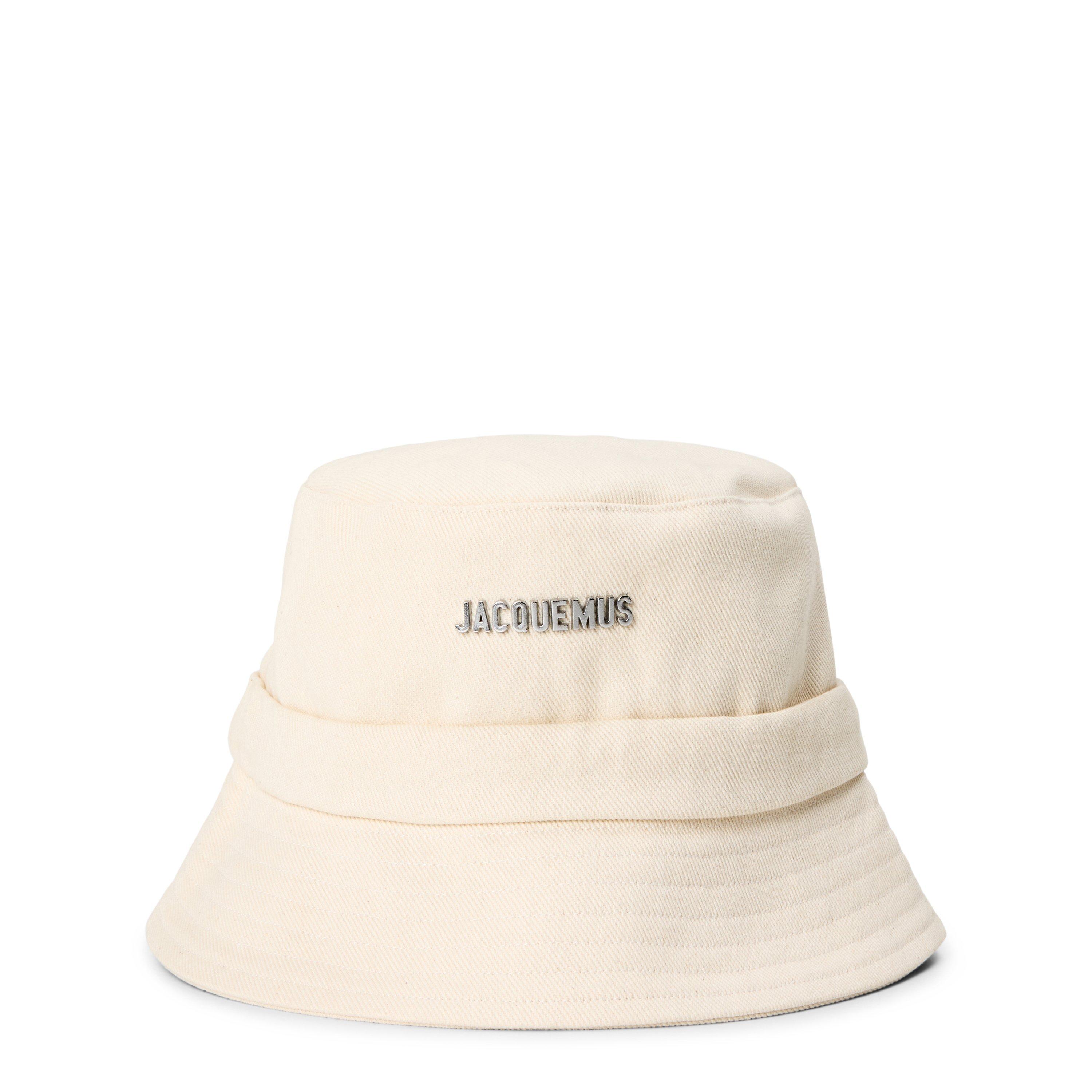 Jacquemus Le Bob Gadjo Brand-Plaque Cotton Bucket Hat - White - Size 56