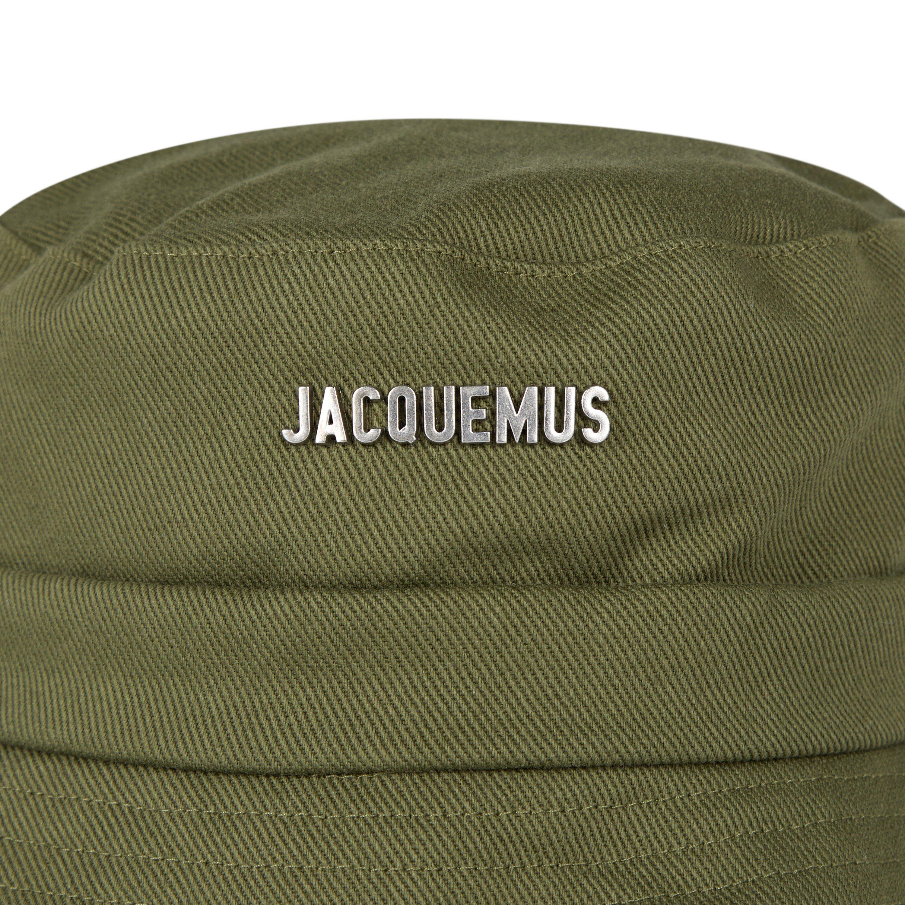 Khaki - Jacquemus - Le Bob Gadjo Brand-Plaque Cotton Bucket Hat - 3