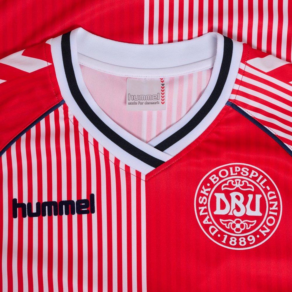 Hummel Men's Denmark International Football Shirt - Red/White - Small
