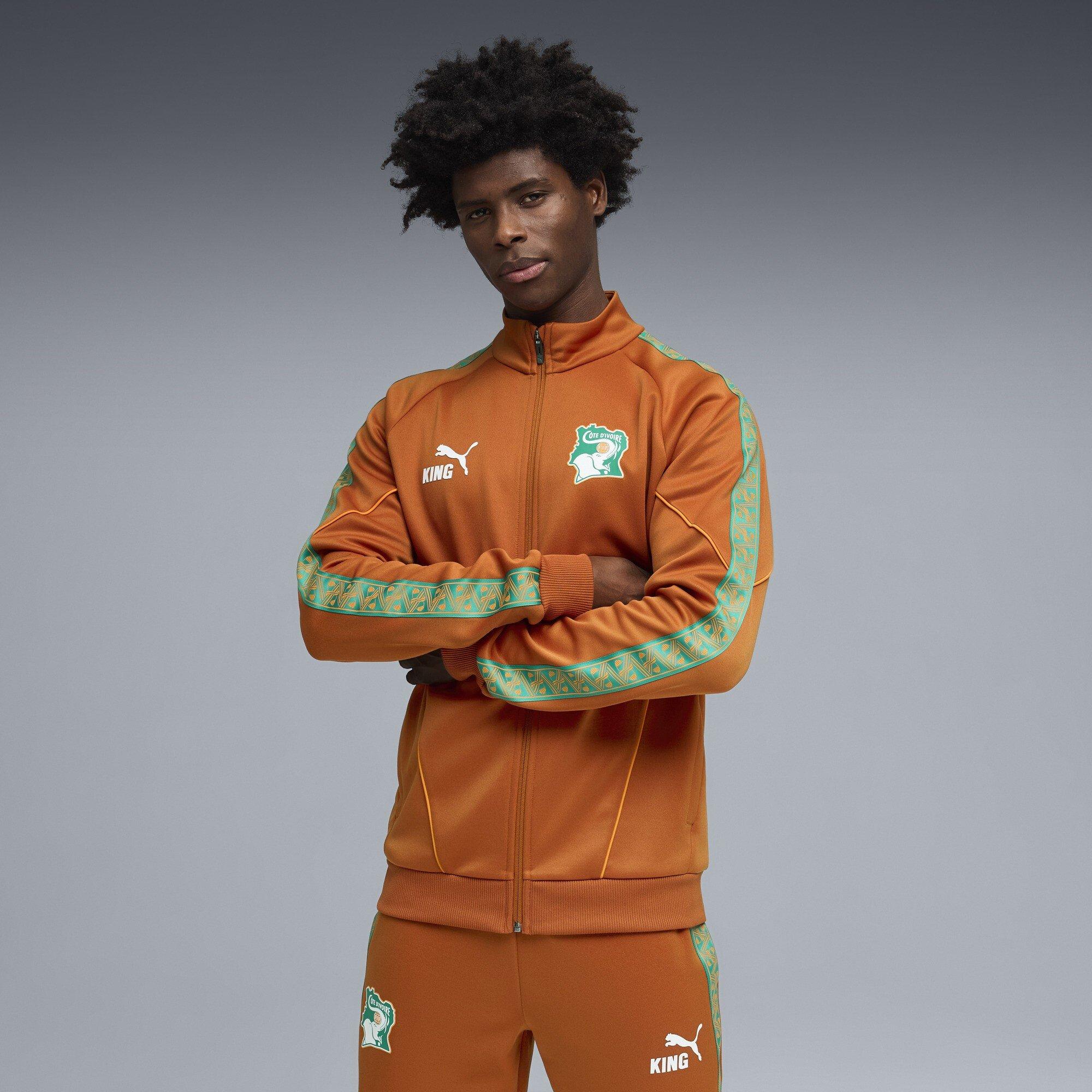 Bruin/Wit - Puma - Men's Ivory Coast Tracksuit Top - 3