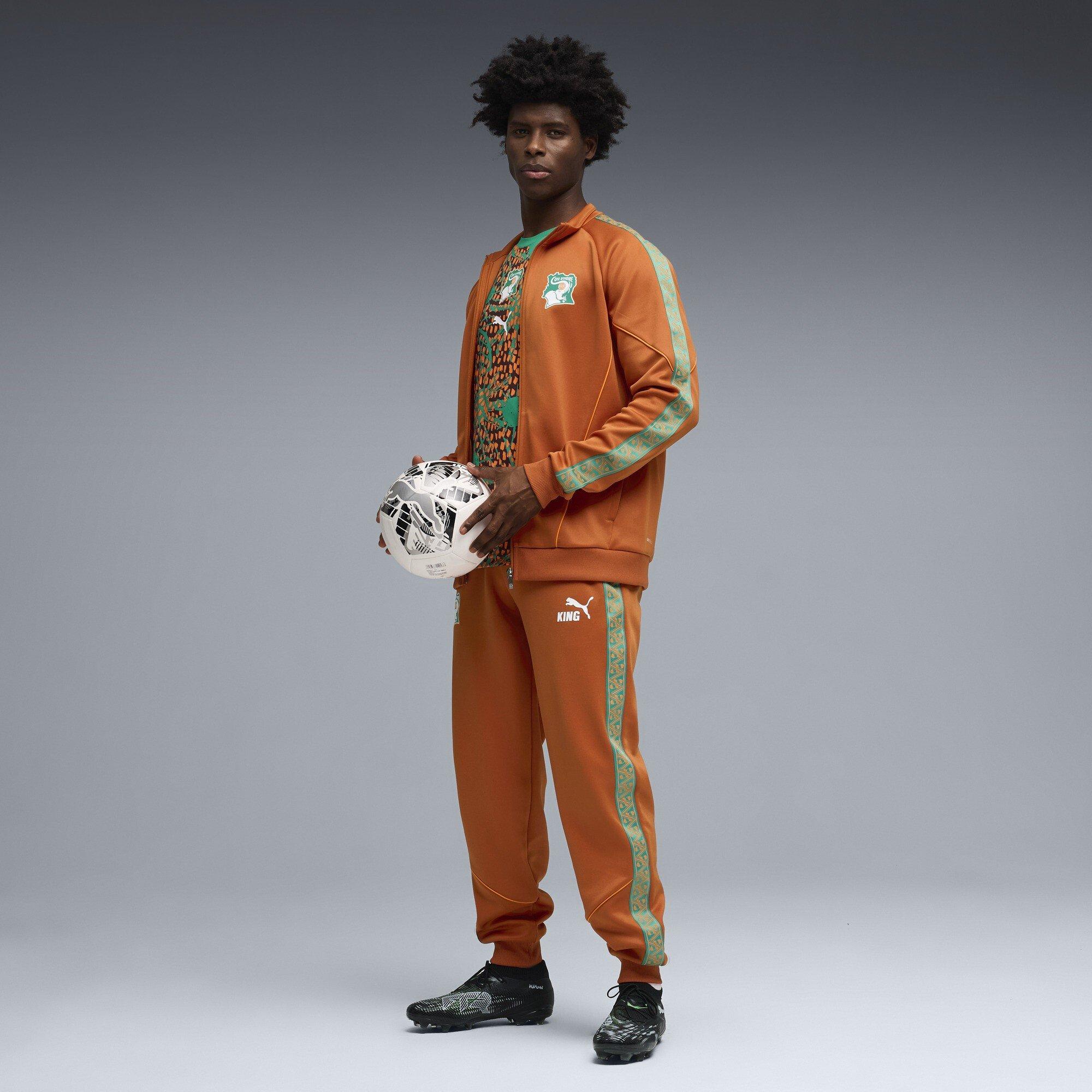 Bruin/Wit - Puma - Men's Ivory Coast Tracksuit Top - 7